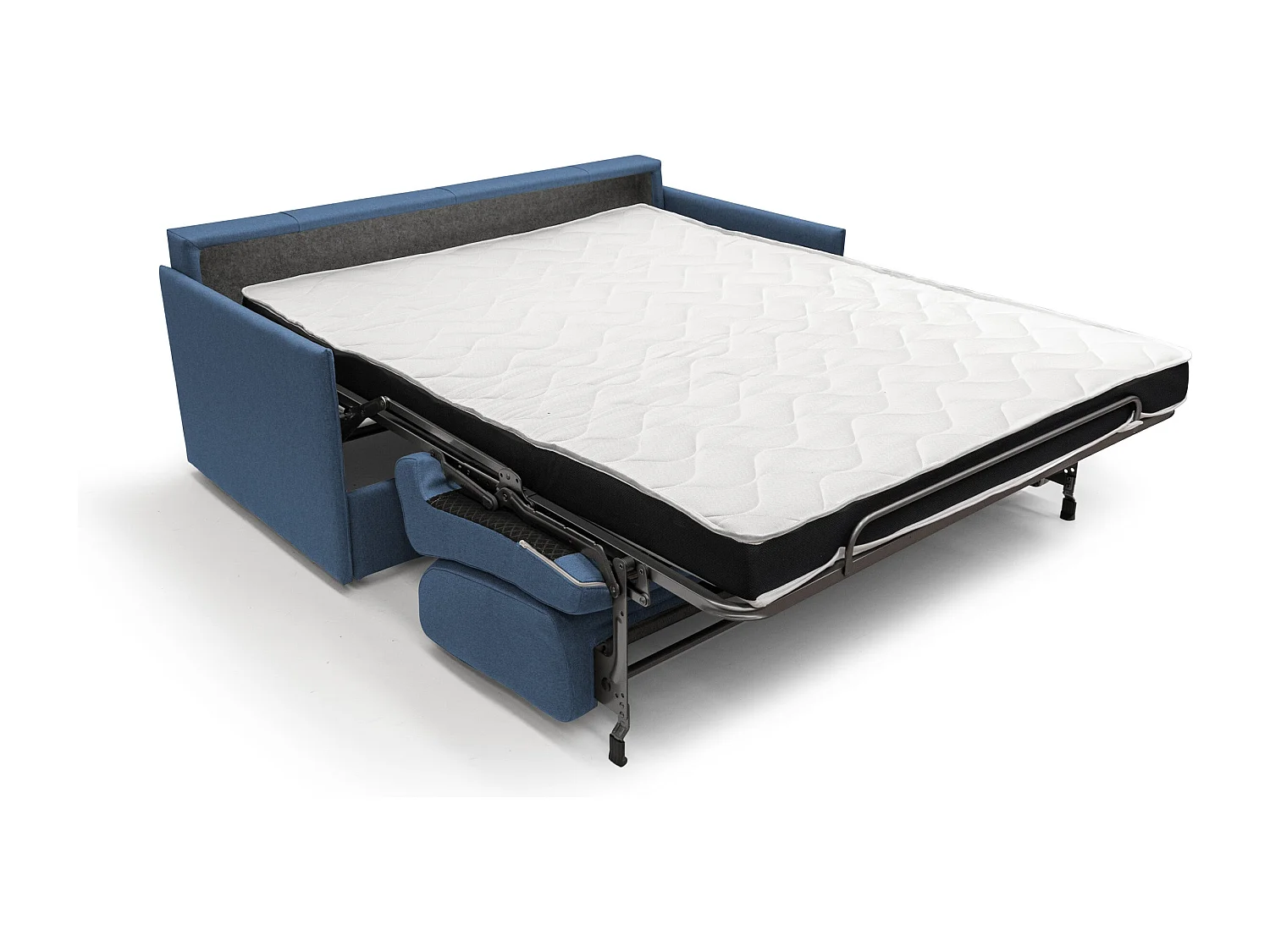 Evans Sofá cama convertible en tela impermeable 189 cm (mat. 160x197) Azul