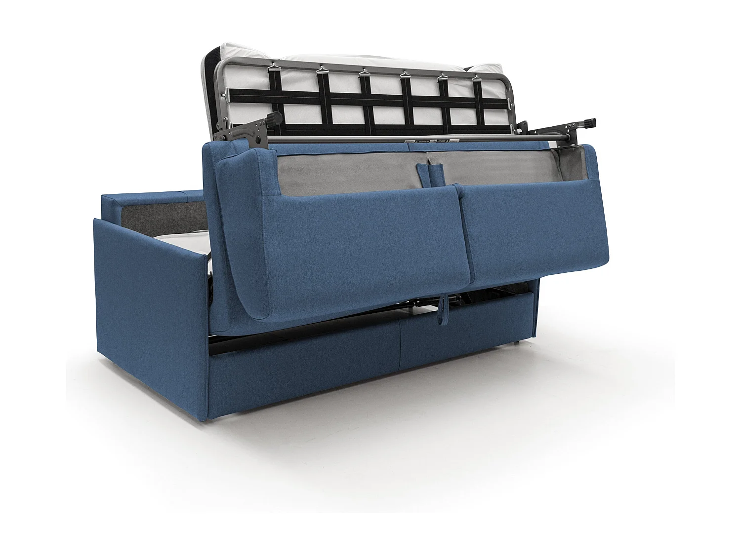 Evans Sofá cama convertible en tela impermeable 189 cm (mat. 160x197) Azul