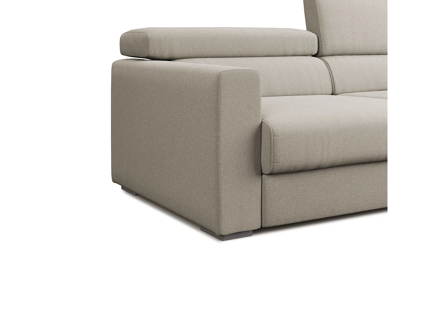 Dylan Sofa mit Bettkastenauszug aus wasserfestem, Baumwollartigem Stoff T13 188 cm creme