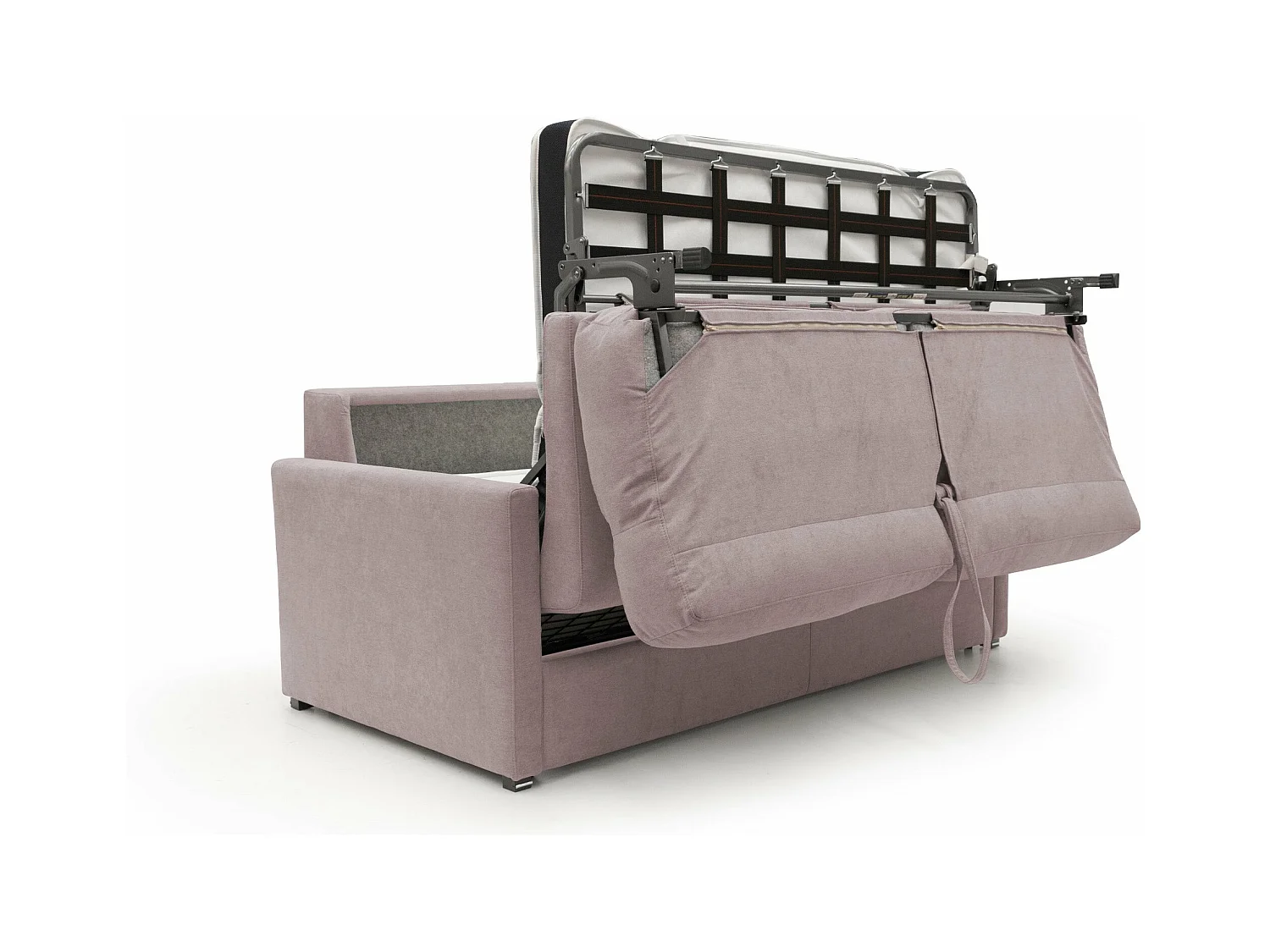 Margot Sofá cama convertible en tela suave impermeable 196 cm (mat. 160x197) Rosa