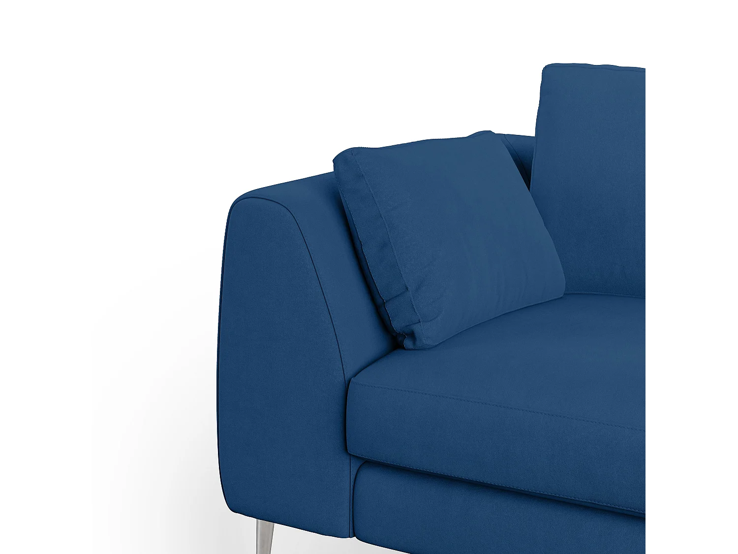Plano modernes Sofa aus abwaschbarer technischer Mikrofaser T11 176 cm blau
