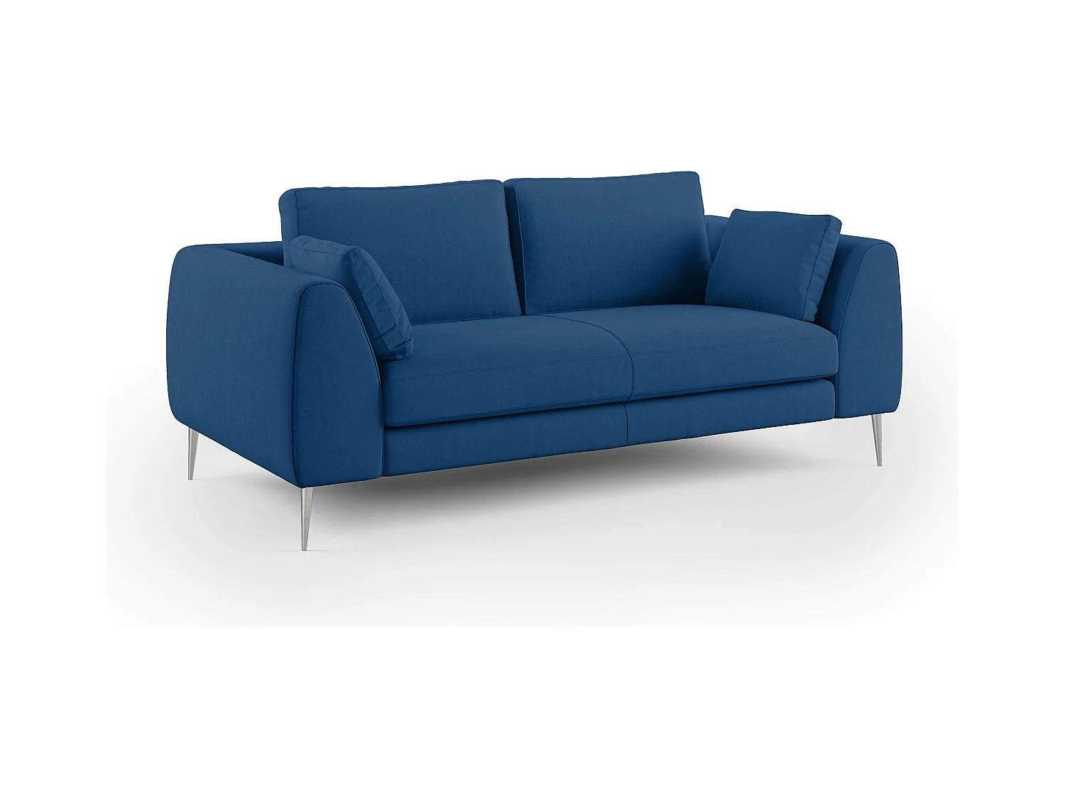 Plano Canapé moderne en microfibre technique détachable T11 176 cm bleu
