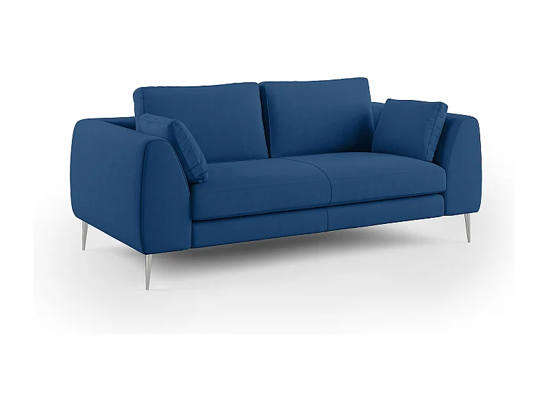 Plano Canapé moderne en microfibre technique détachable T11 176 cm bleu