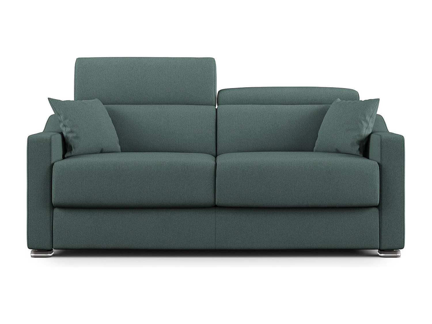 Amber Sofá cama convertible con tela desmontable 211 cm (mat. 160x197) Verde