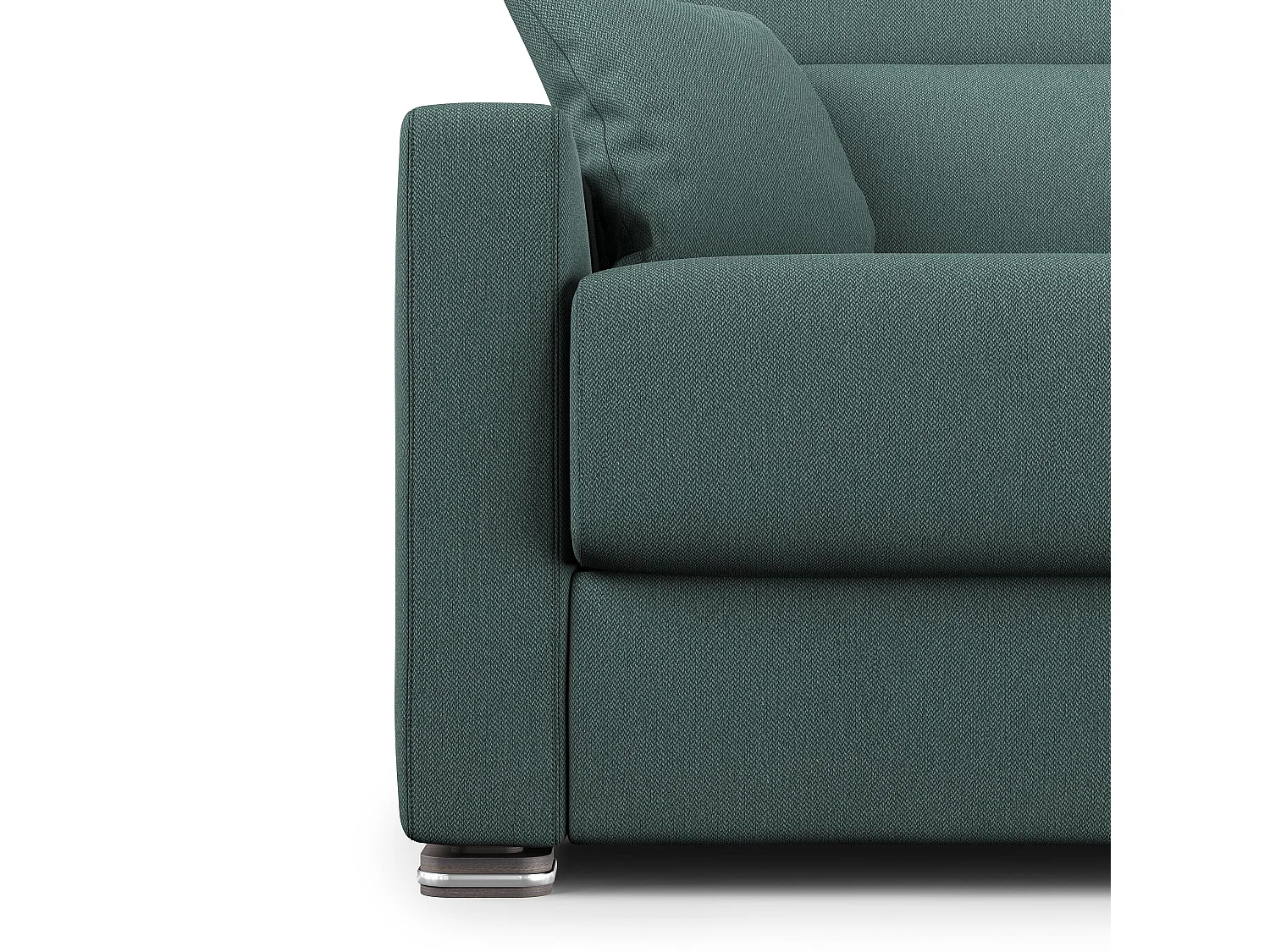 Amber Sofá cama convertible con tela desmontable 211 cm (mat. 160x197) Verde