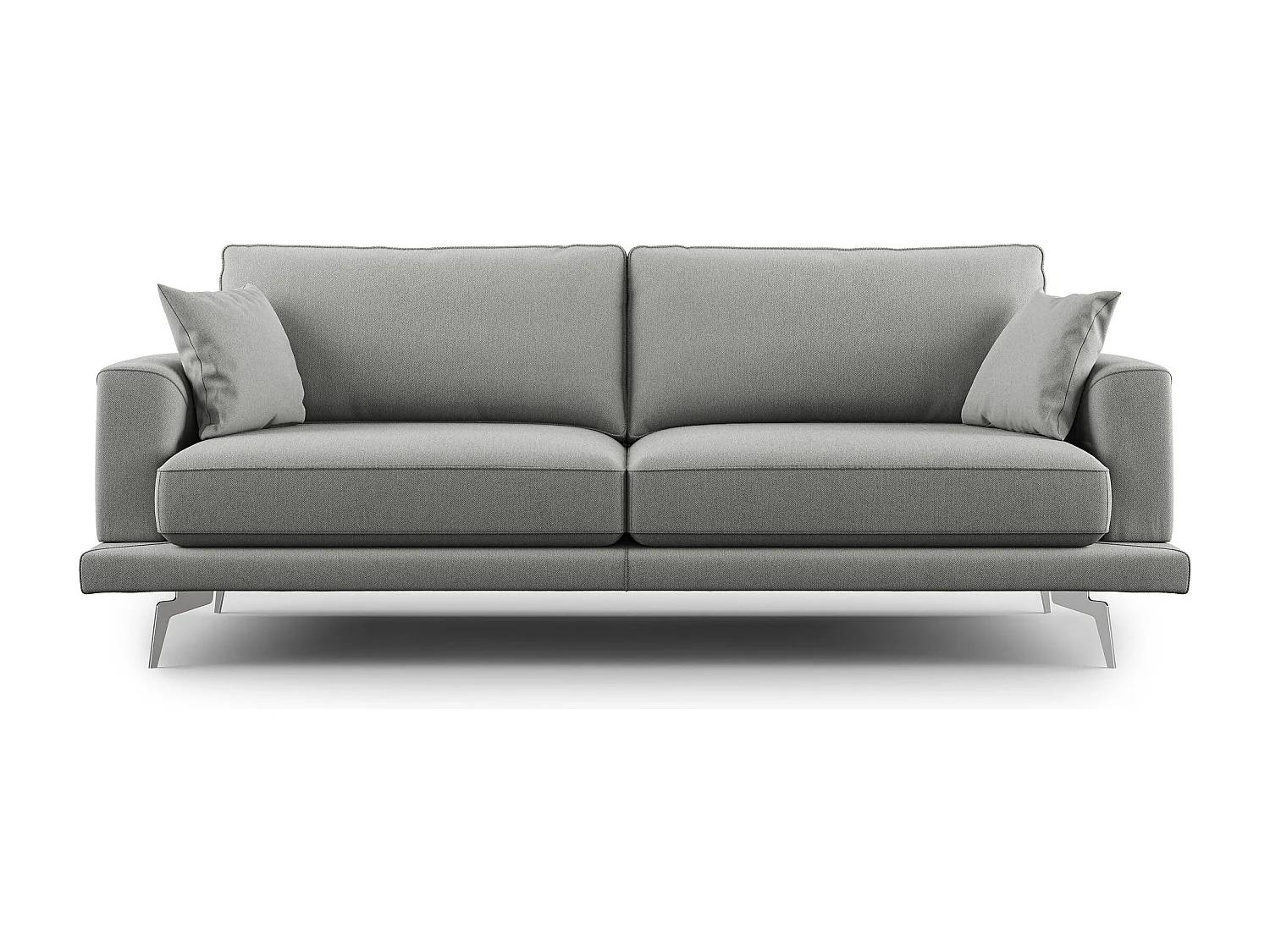 Dorian Sofá moderno de tela suave y antimanchas 178 cm Gris