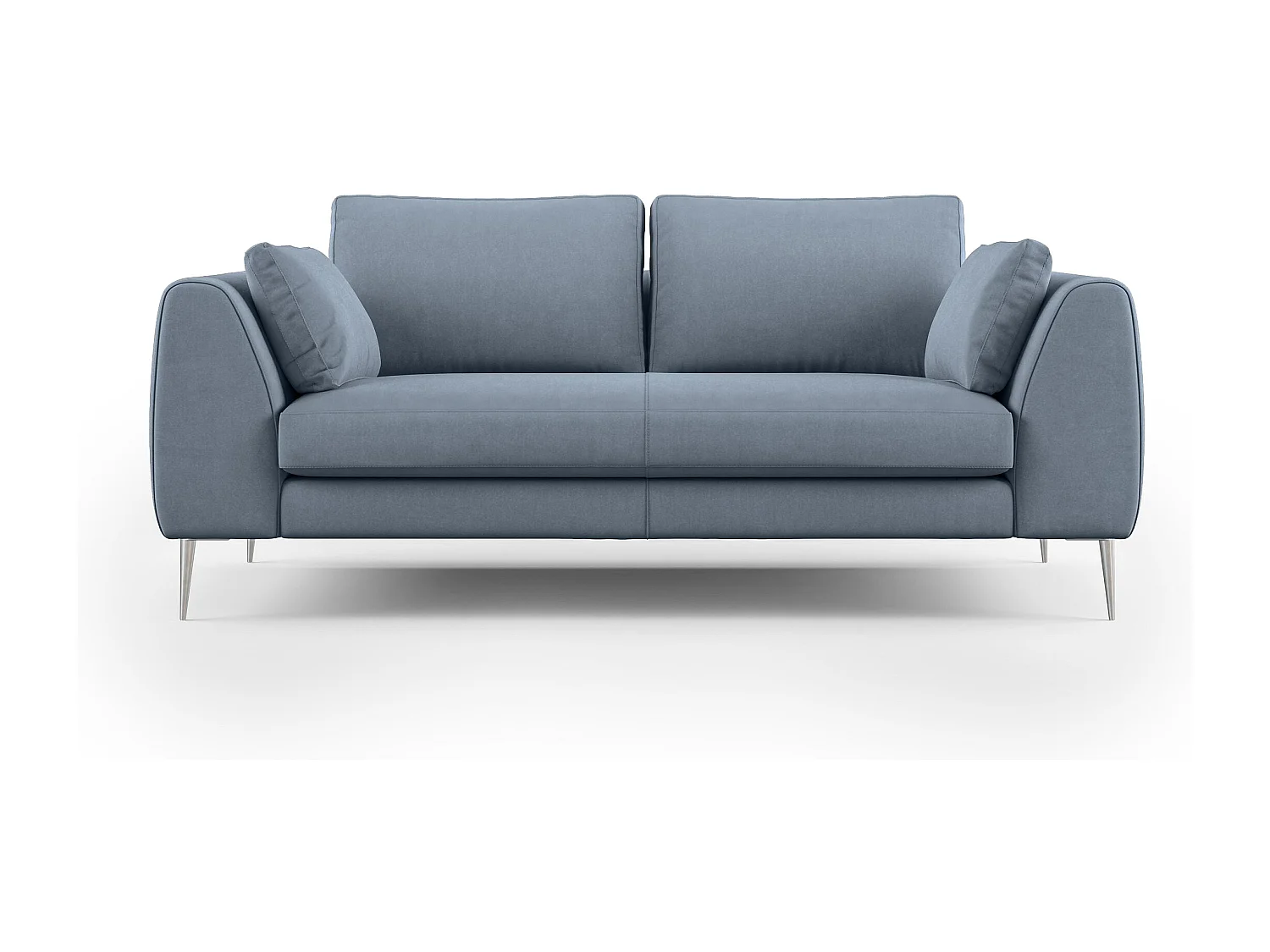 Plano Canapé moderne en microfibre technique détachable T11 176 cm bleu pastel