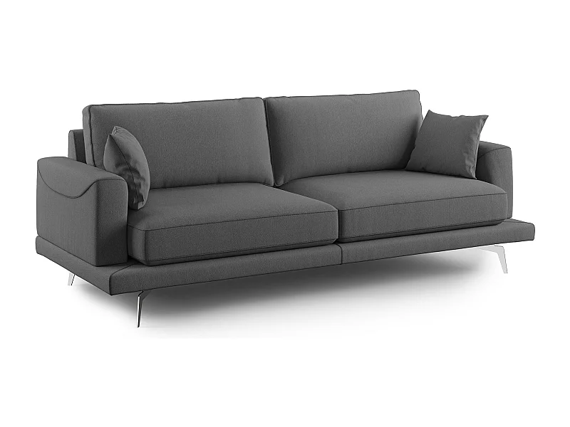Dorian modernes Sofa aus weichem, schmutzabweisendem Stoff T05 198 cm anthrazit
