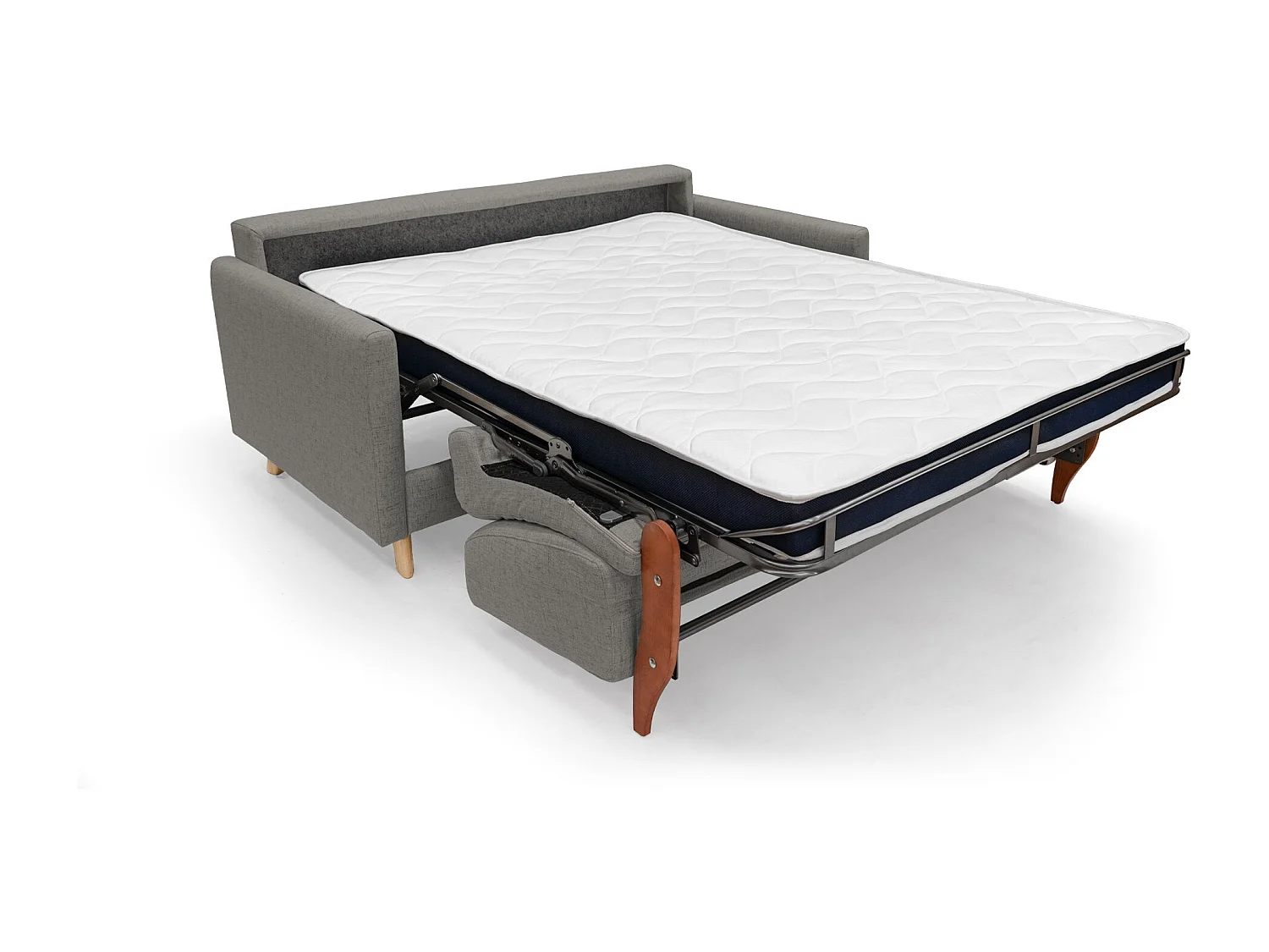 Edgar Sofá cama convertible en tela FELIS impermeable 180 cm (mat. 140x197) Taupe
