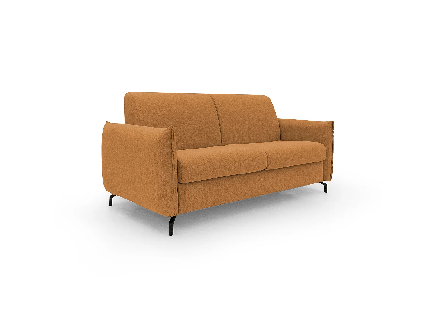 Scarlet Schlafsofa aus wasserfestem Baumwollmischgewebe T19 195 cm (mat.140x197) orange