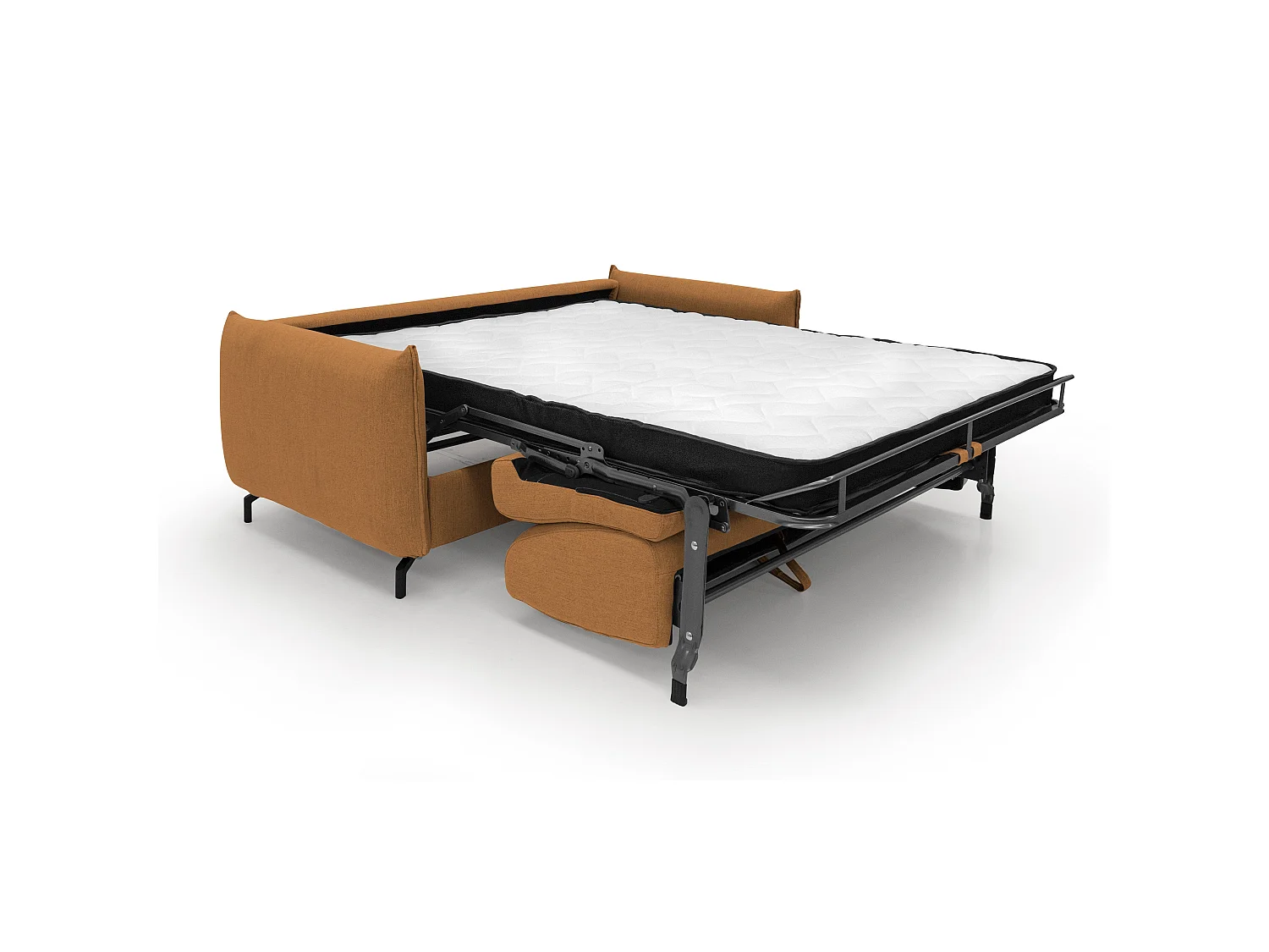 Scarlet Schlafsofa aus wasserfestem Baumwollmischgewebe T19 195 cm (mat.140x197) orange