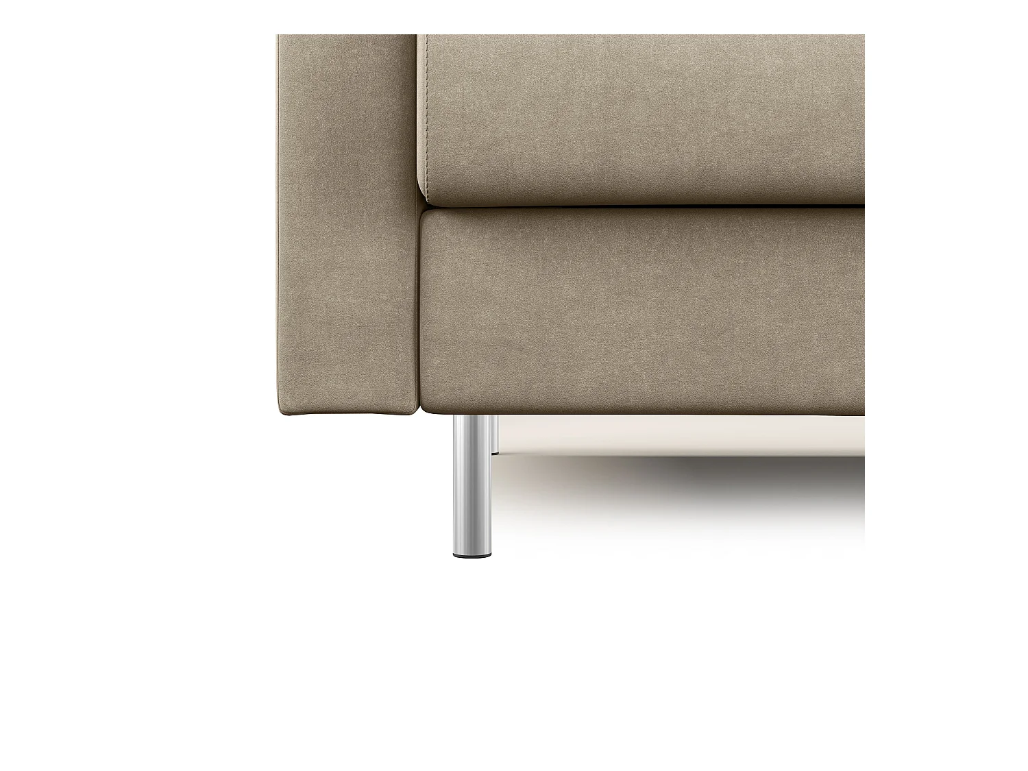 Megan Schlafsofa aus abwaschbarer Mikrofaser T11 188 cm (mat. 140x197) Taupe