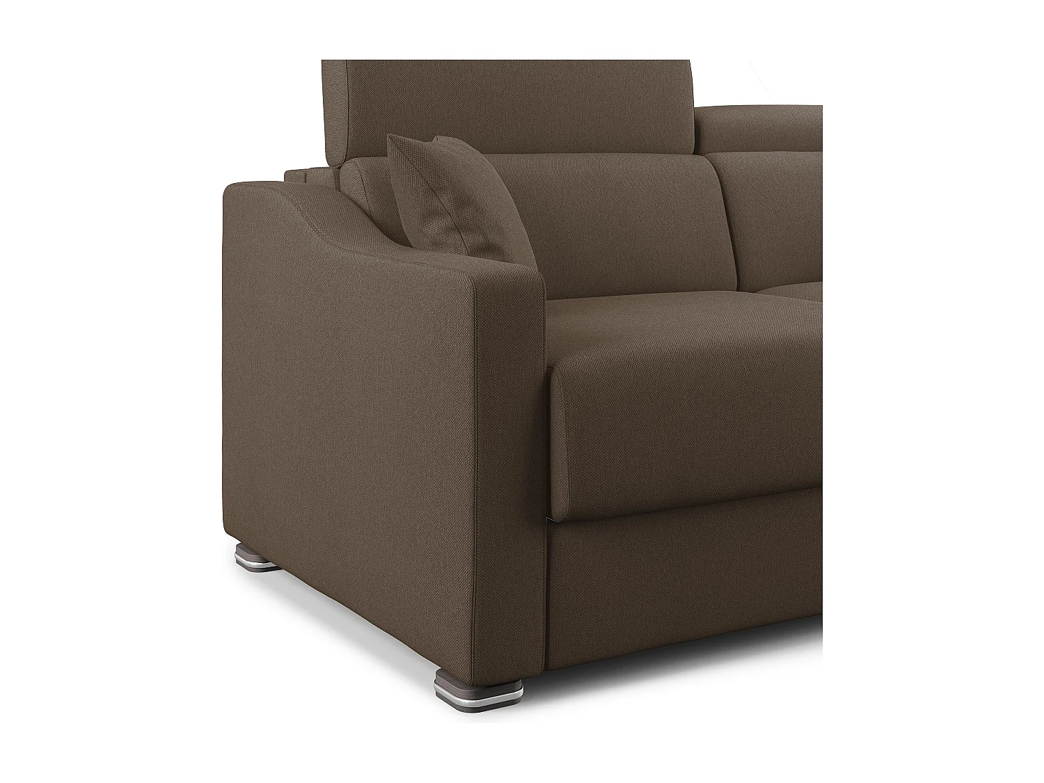 Amber Divano letto matrimoniale in tessuto smacchiabile T05 191 cm (mat. 140x197) marrone