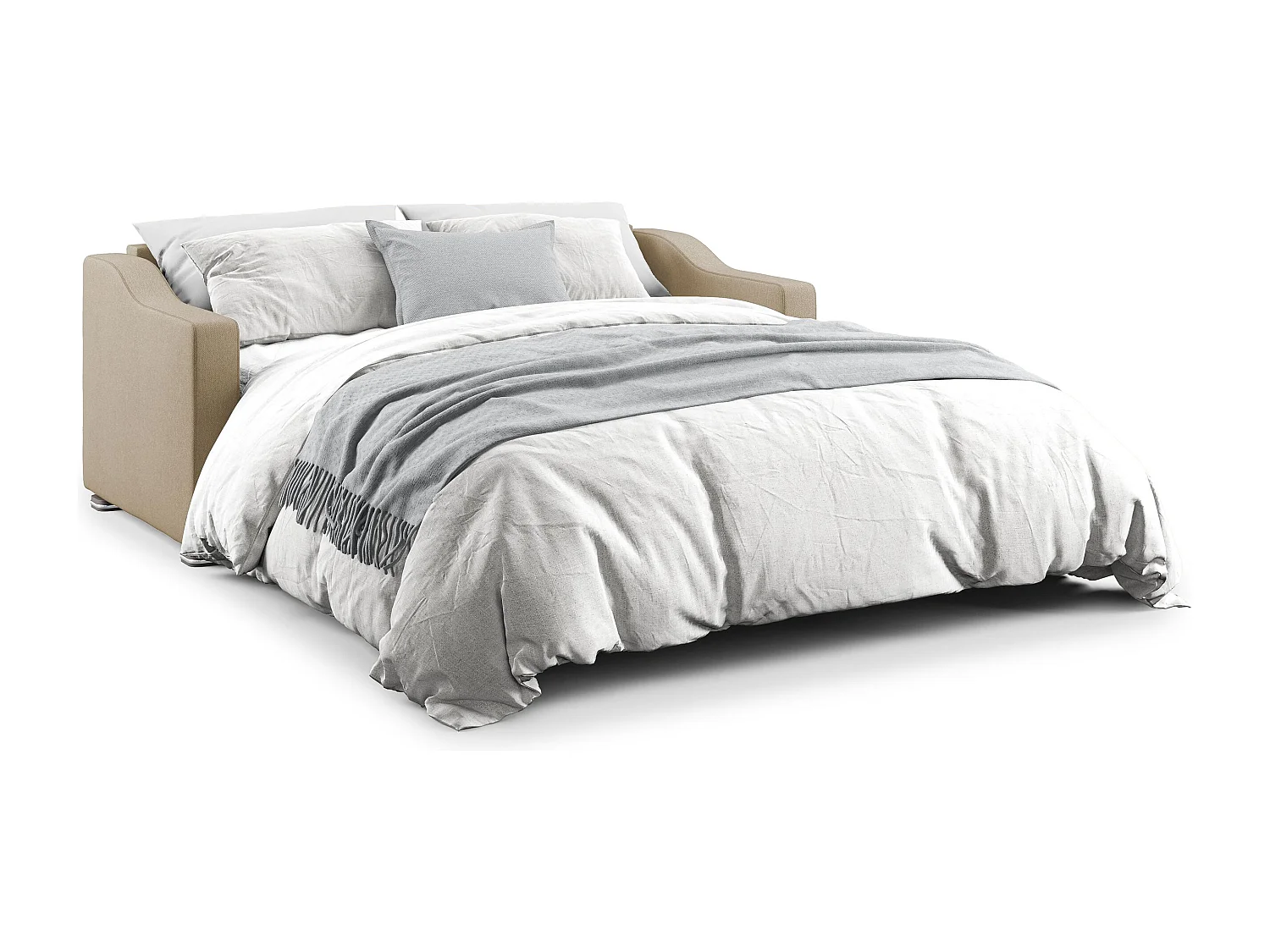 Amber Divano letto matrimoniale in tessuto smacchiabile T05 171 cm (mat. 120x197) beige