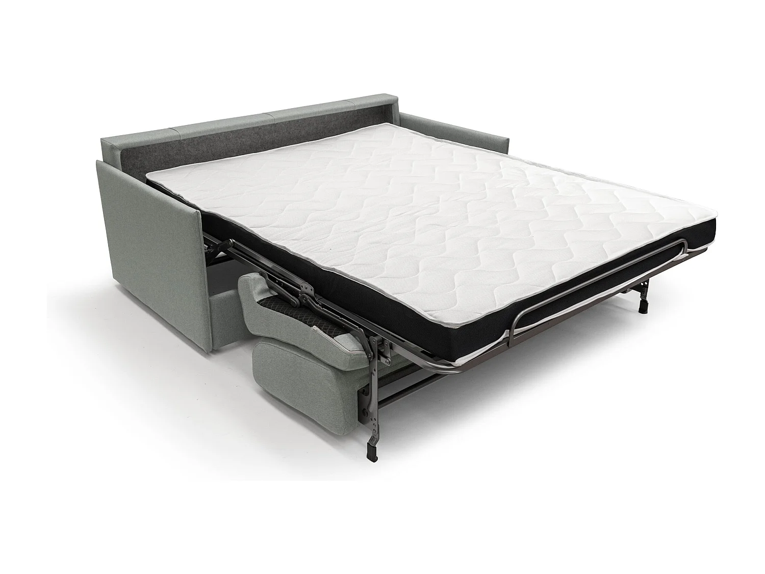 Evans Sofá cama convertible en tela impermeable 189 cm (mat. 160x197) Gris