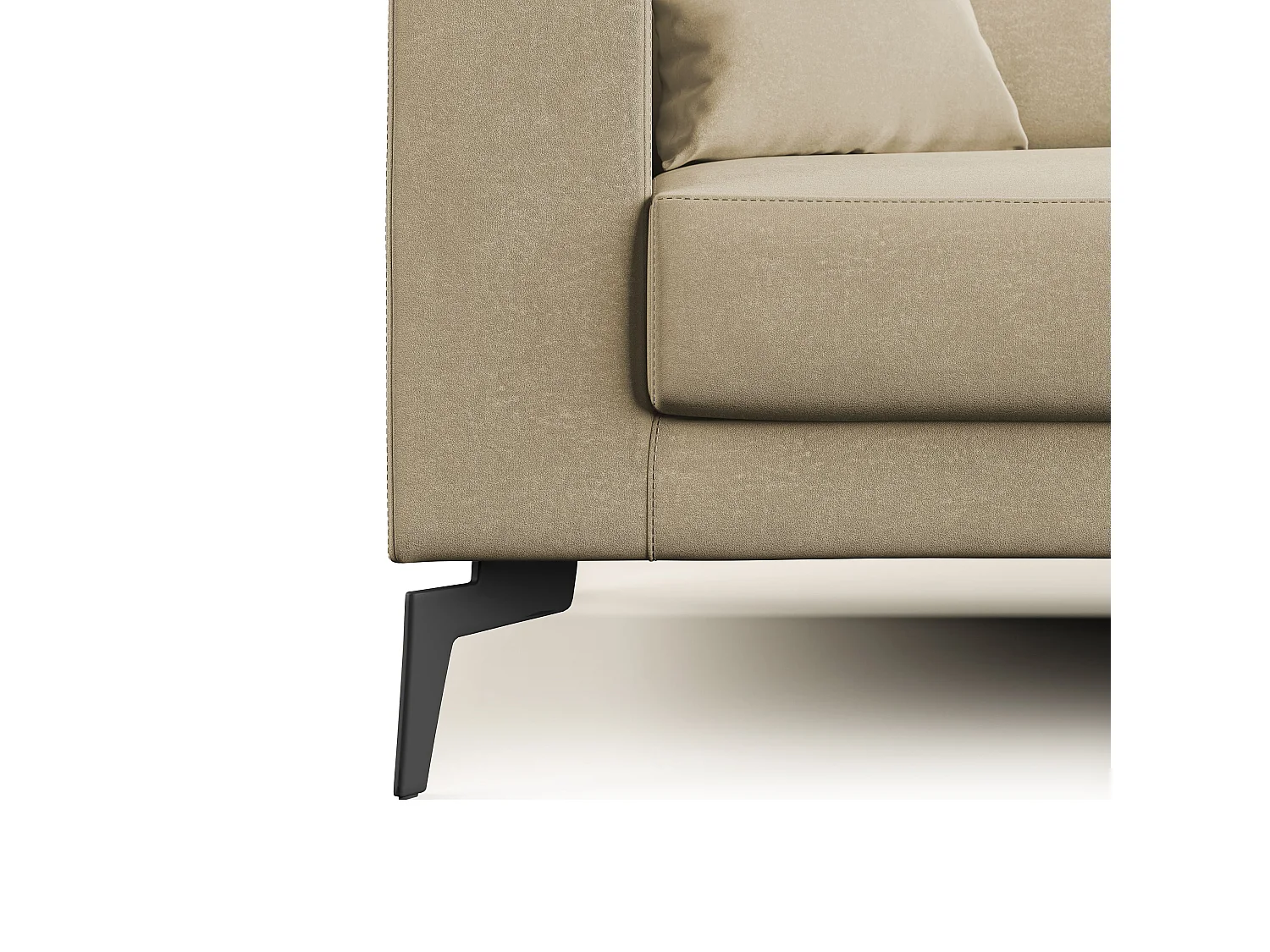 Prestige modernes Sofa aus abwaschbarer Mikrofaser T11 186 cm  beige
