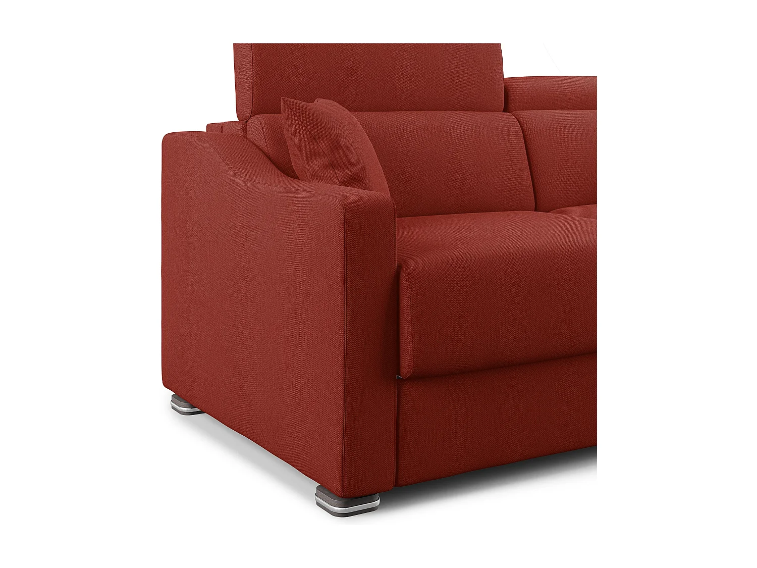 Amber Sofá cama convertible con tela desmontable 171 cm (mat. 120x197) Rojo