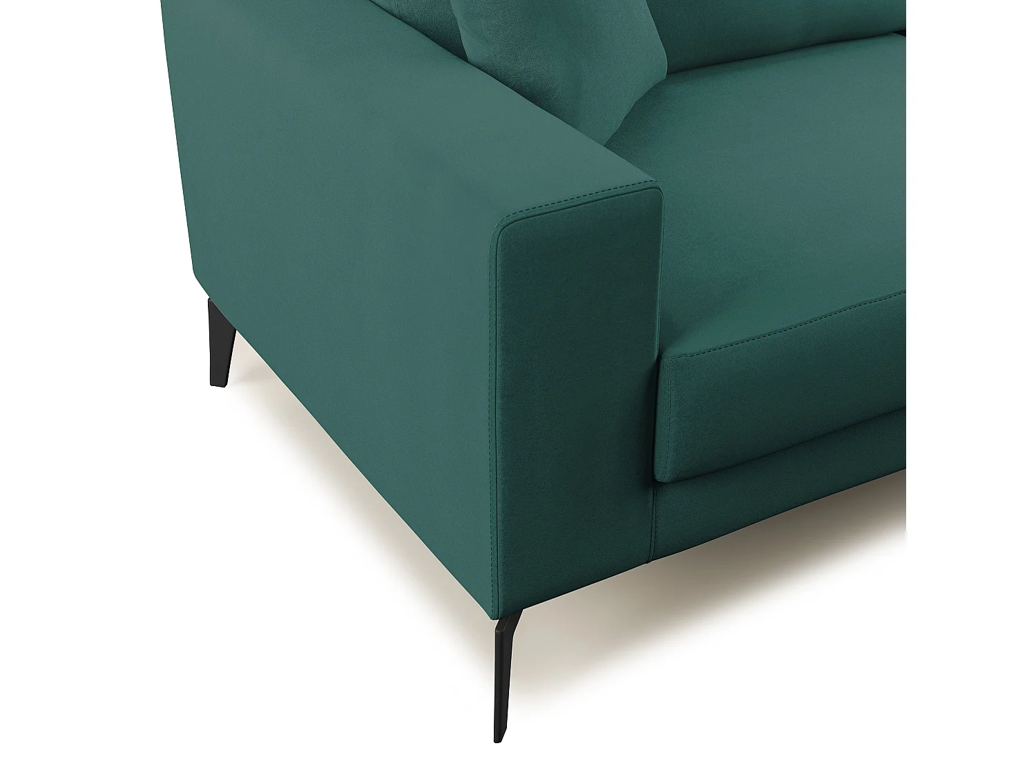 Prestige modernes Sofa aus abwaschbarer Mikrofaser T11 186 cm  petrol
