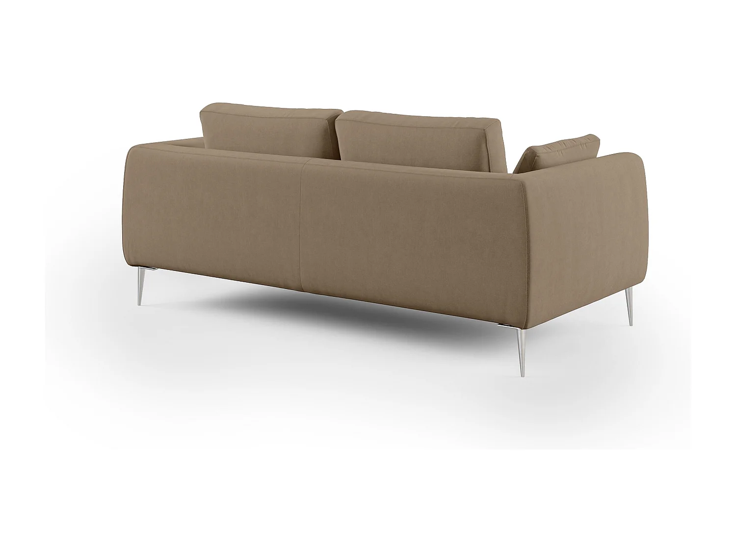 Plano modernes Sofa aus abwaschbarer technischer Mikrofaser T11 216 cm braun
