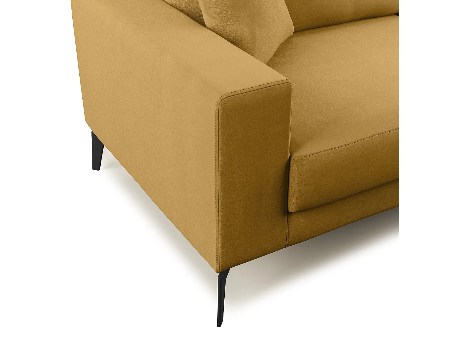 Prestige modernes Sofa aus abwaschbarer Mikrofaser T11 186 cm  gelb