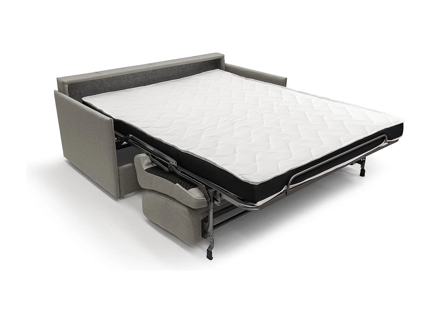 Evans Sofá cama convertible en tela impermeable 189 cm (mat. 160x197) Taupe