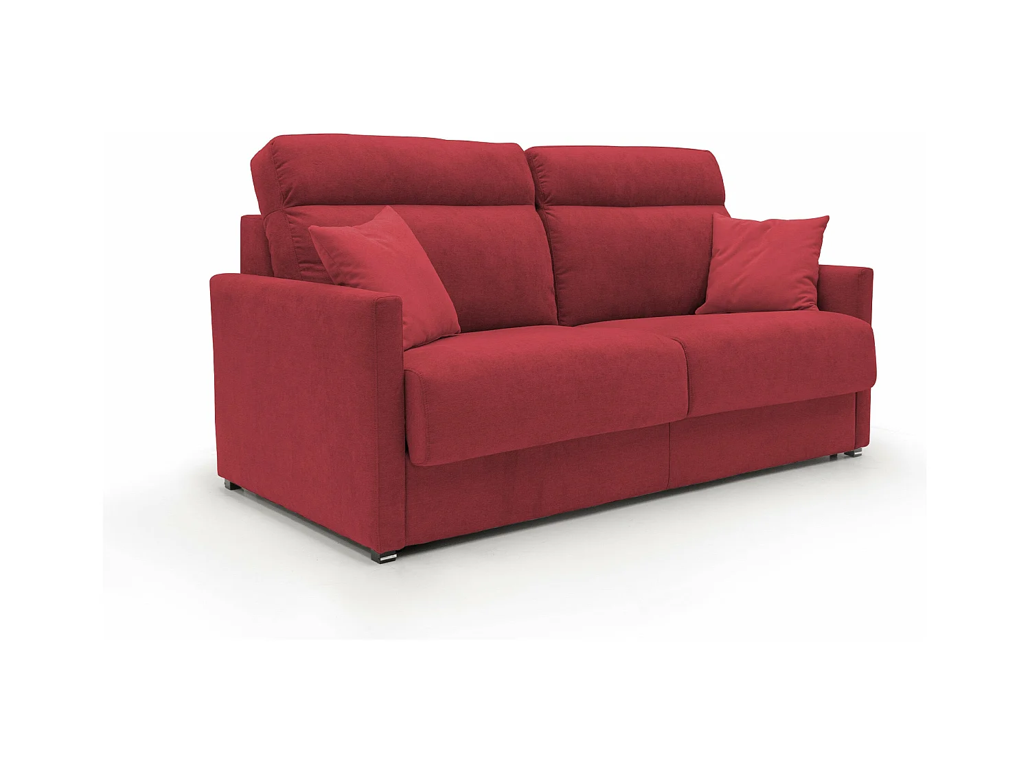 Margot Canapé lit convertible en tissu doux imperméable T02 176 cm (mat. 140x197) rouge