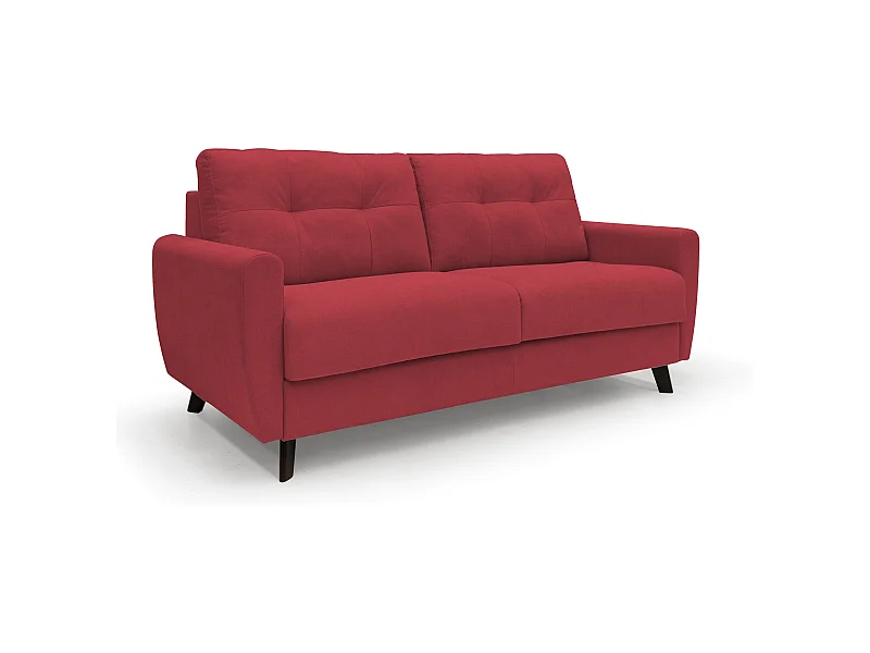 Callisto Schlafsofa aus weichem, wasserfestem Stoff T02 168 cm (mat. 120x197) rot