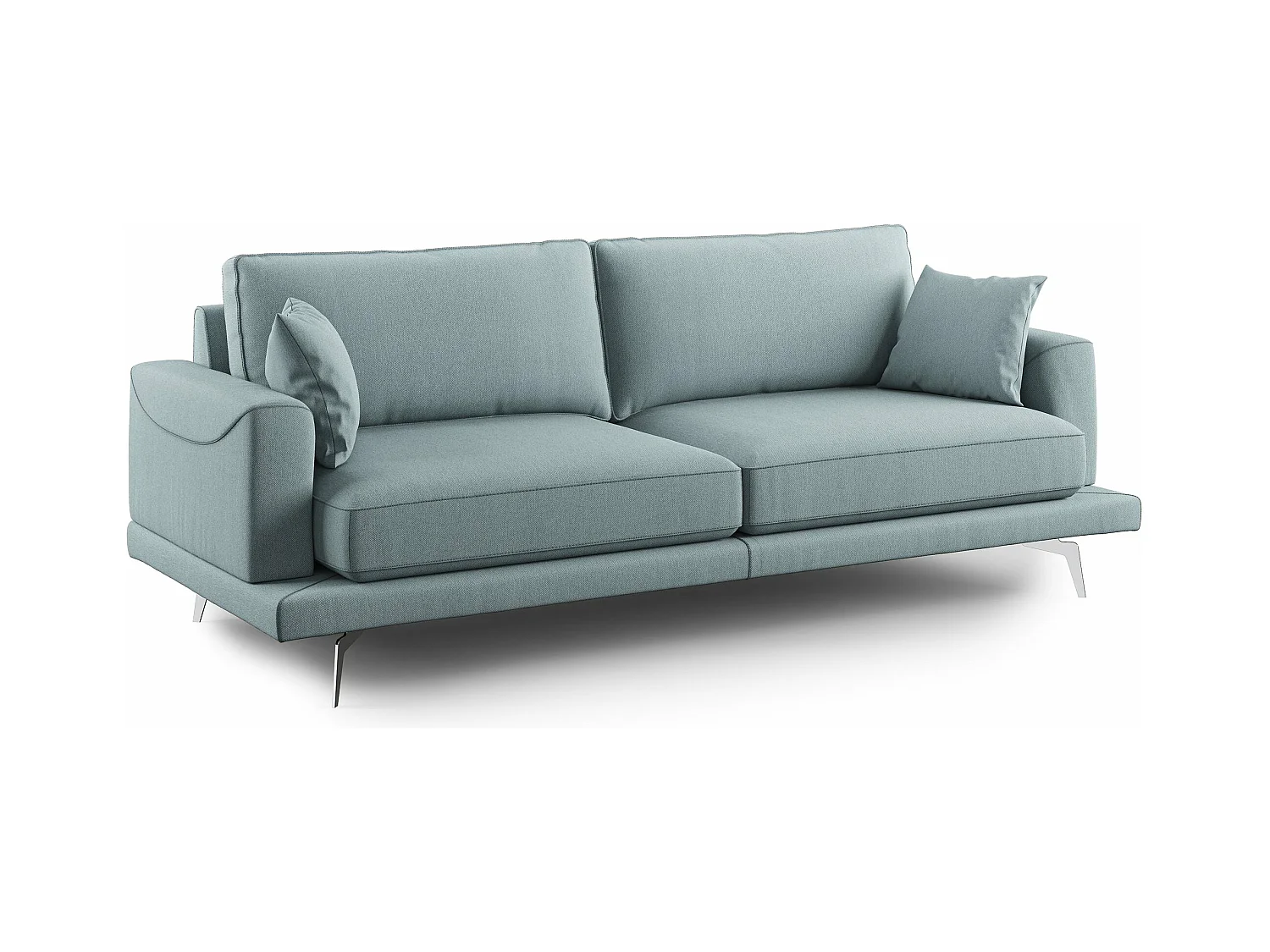Dorian Canapé moderne en tissu doux anti-tache T05 178 cm bleu pastel
