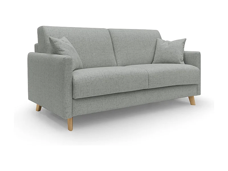 Edgar Sofá cama convertible en tela FELIS impermeable 160 cm (mat. 120x197) Gris Claro