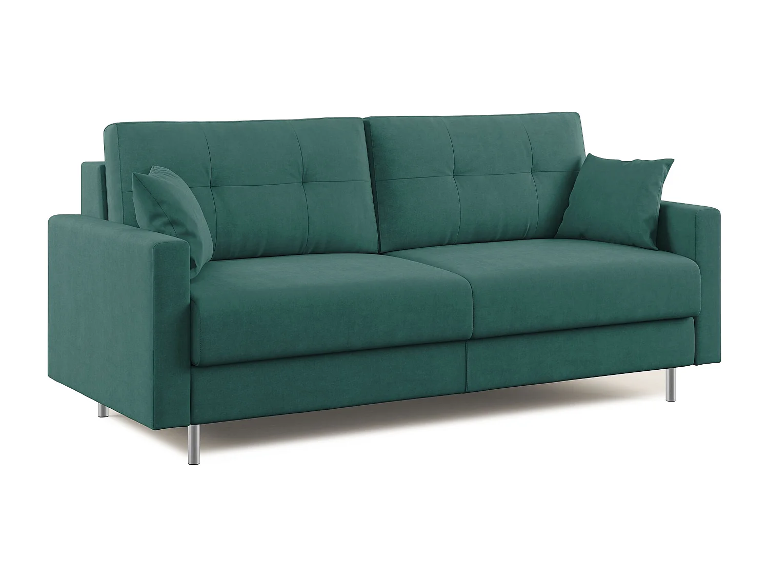 Megan Divano letto matrimoniale in microfibra smacchiabile T11 168 cm (mat. 120x197) verde