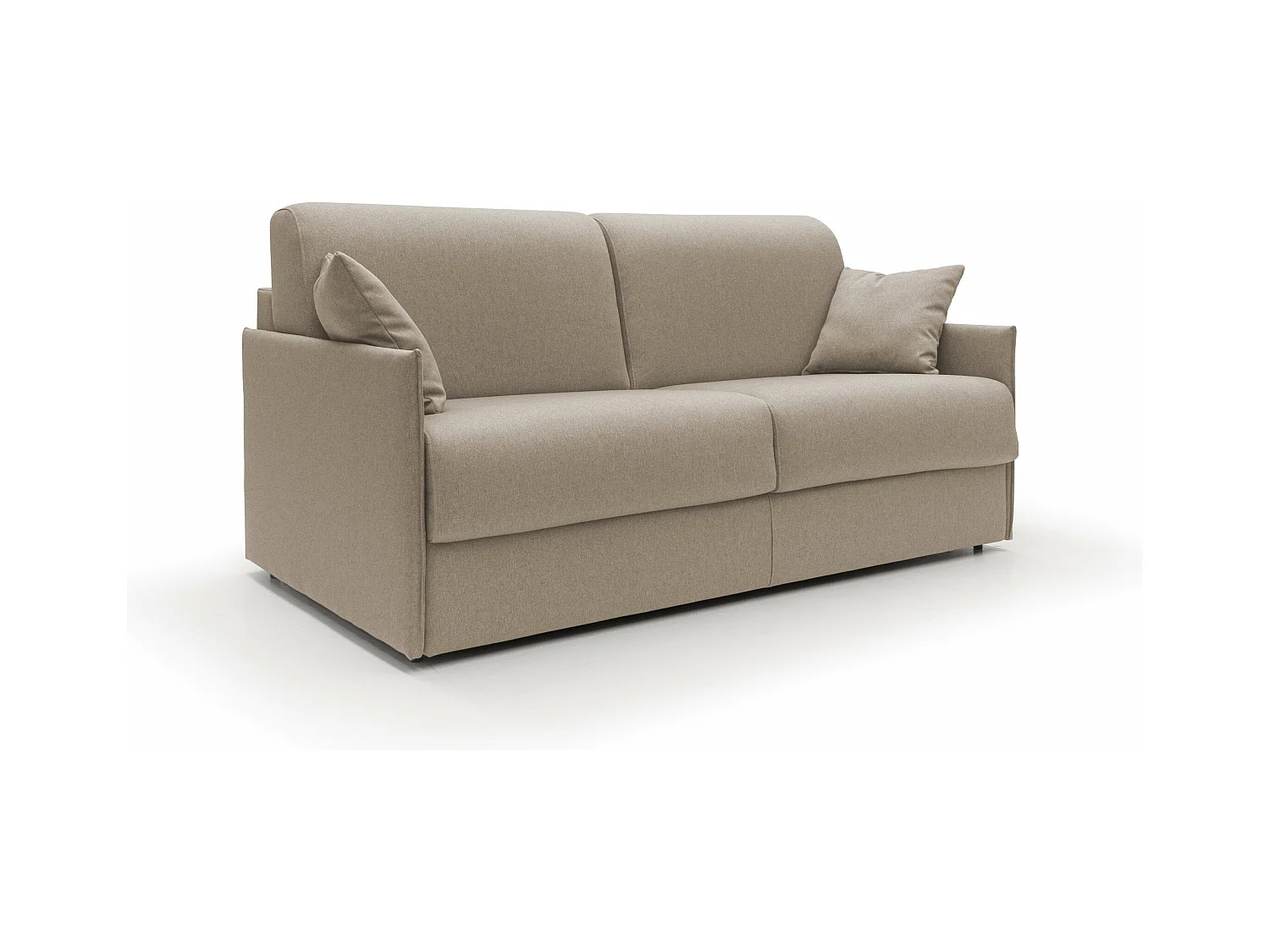 Evans Canapé lit convertible en tissu imperméable T13 189 cm (mat. 160x197)  beige