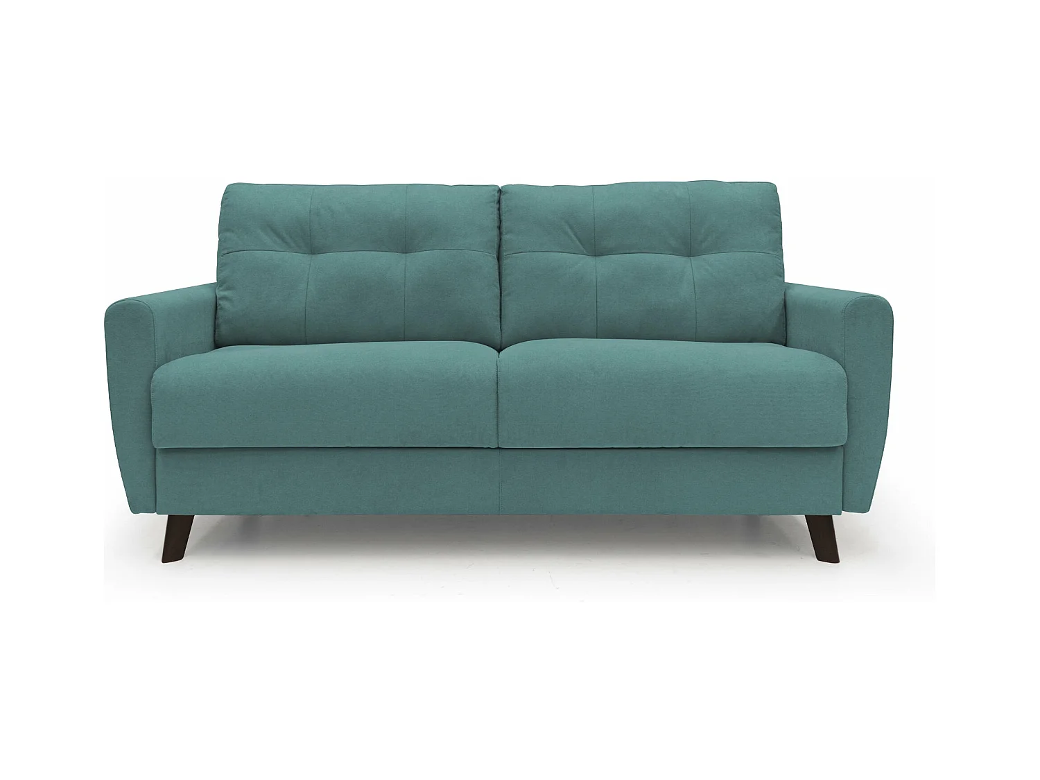 Callisto Schlafsofa aus weichem, wasserfestem Stoff T02 208 cm (mat. 160x197) petrol