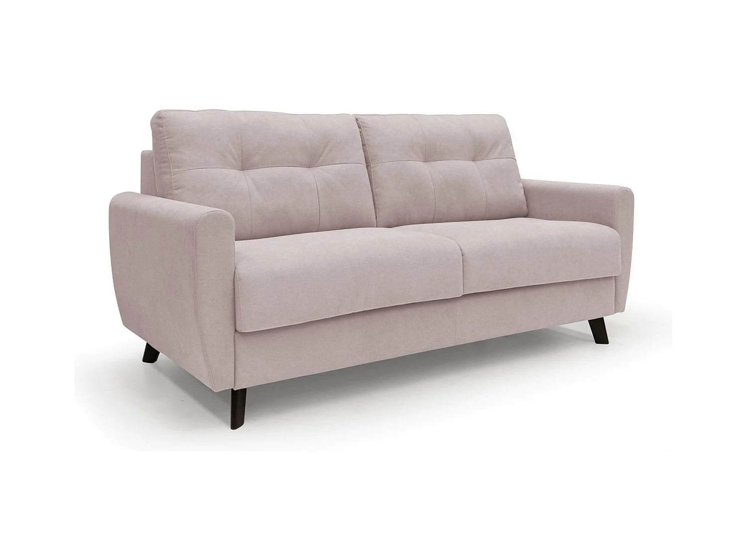 Callisto Canapé lit convertible en tissu doux imperméable T02 208 cm (mat. 160x197) rose