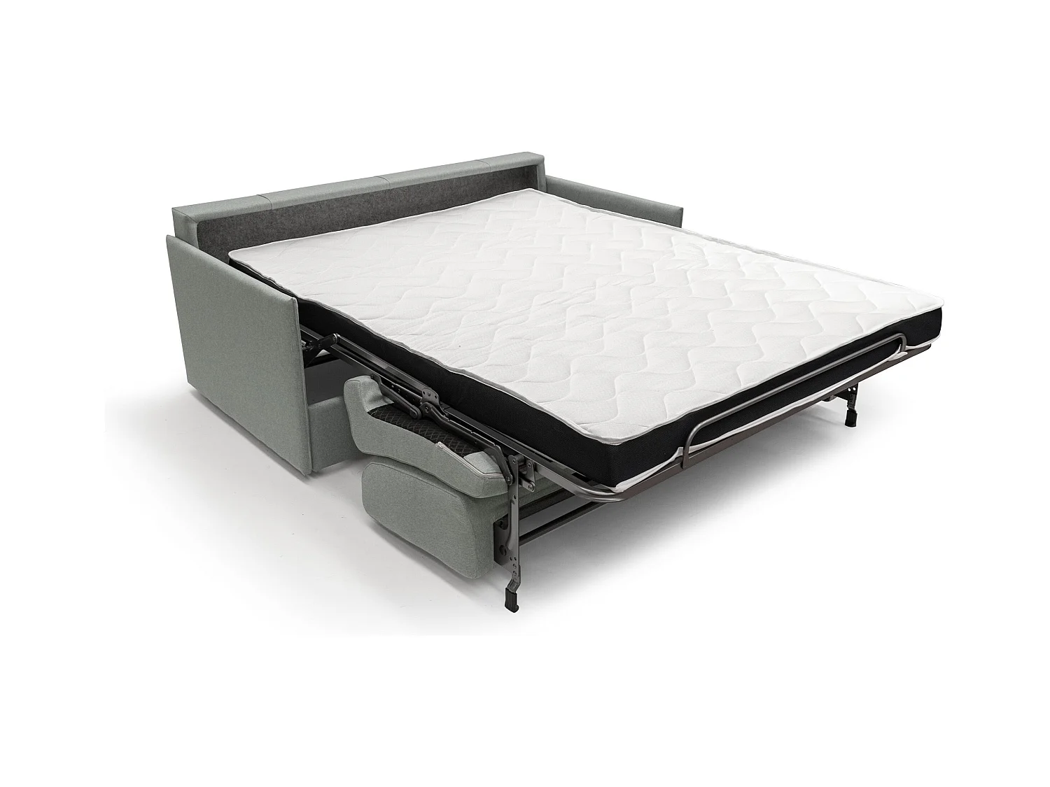Evans Canapé lit convertible en tissu imperméable T13 149 cm (mat. 120x197)  gris