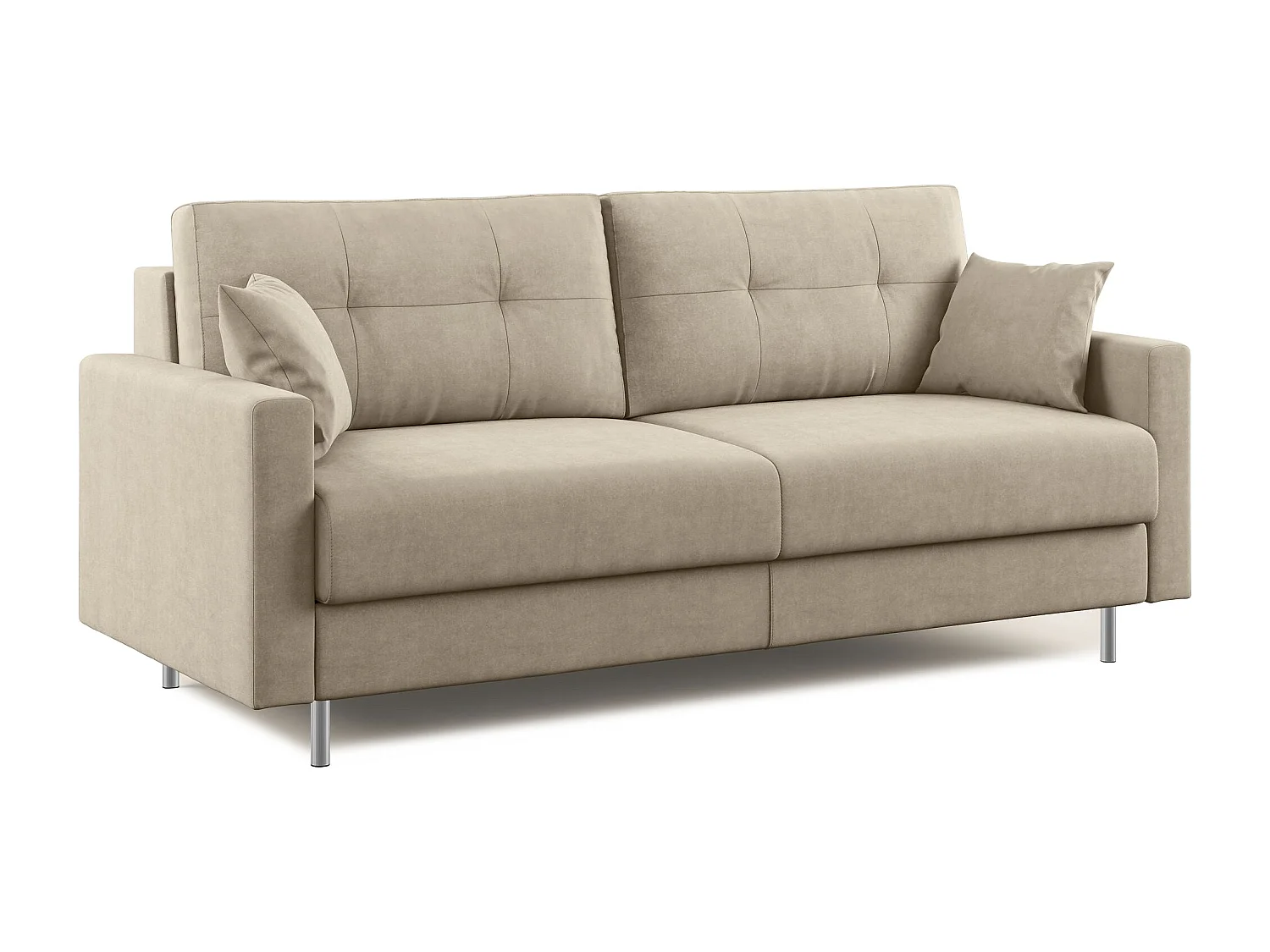 Megan Schlafsofa aus abwaschbarer Mikrofaser T11 208 cm (mat. 160x197) Taupe