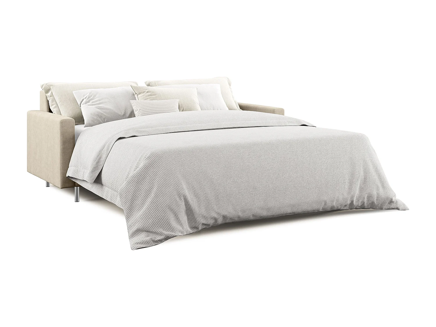 Megan Schlafsofa aus abwaschbarer Mikrofaser T11 208 cm (mat. 160x197) Taupe