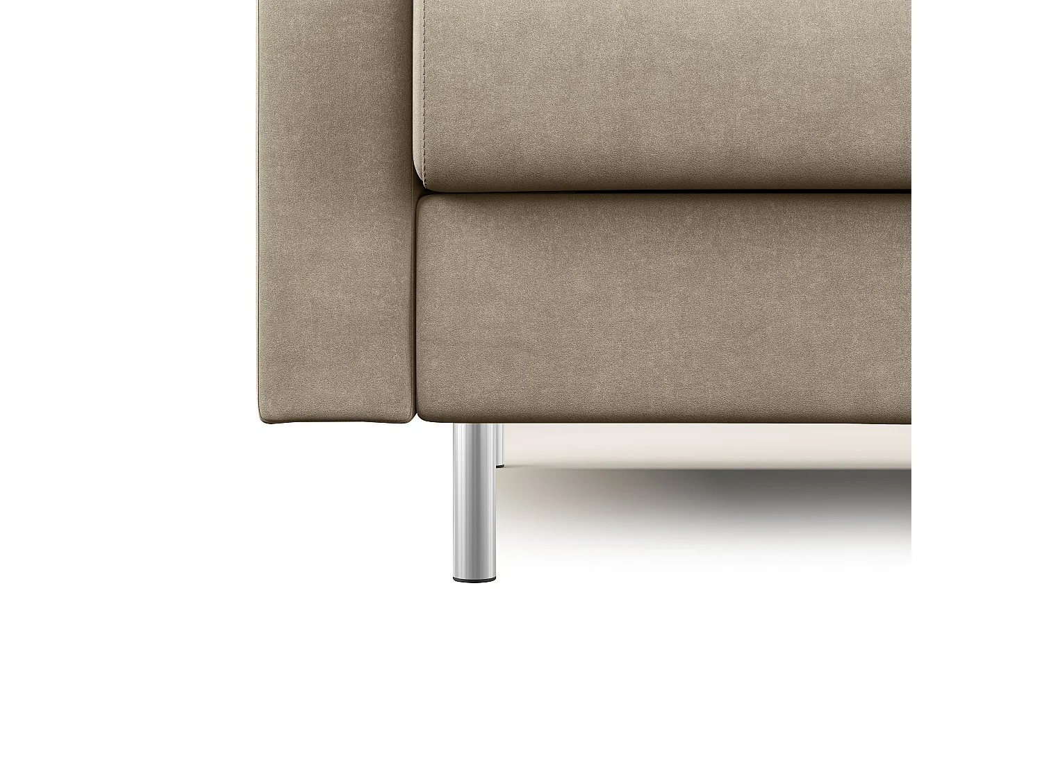 Megan Schlafsofa aus abwaschbarer Mikrofaser T11 208 cm (mat. 160x197) Taupe