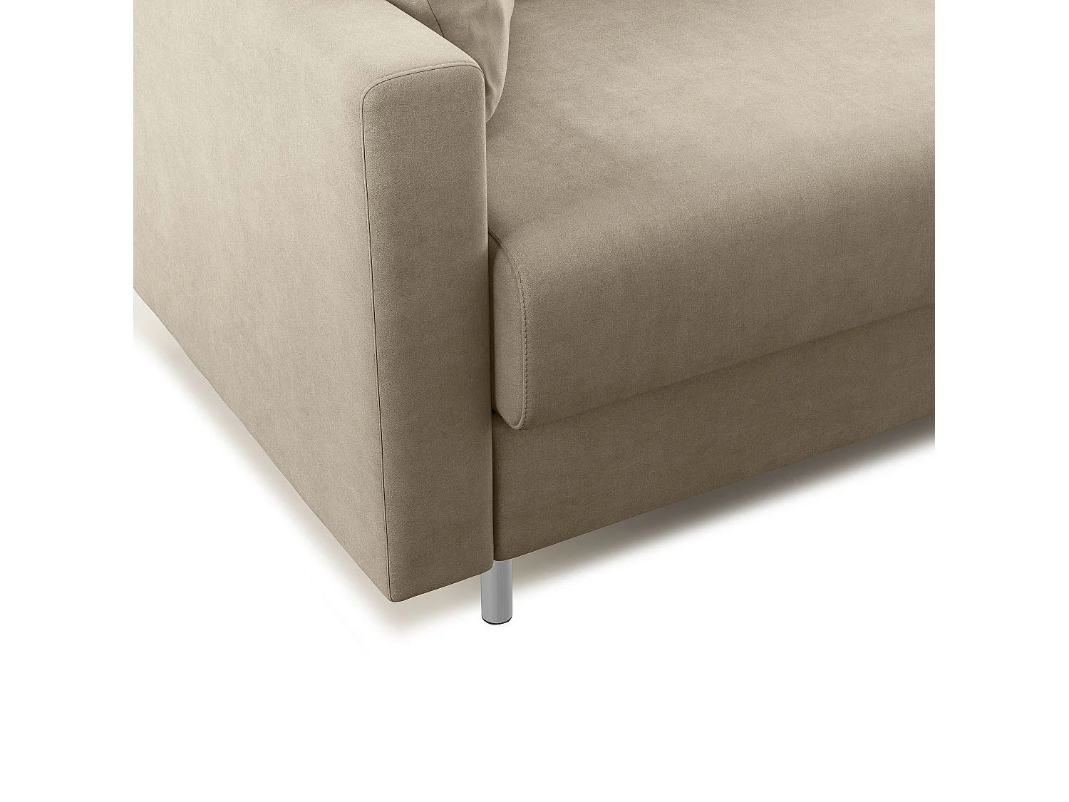 Megan Schlafsofa aus abwaschbarer Mikrofaser T11 208 cm (mat. 160x197) Taupe