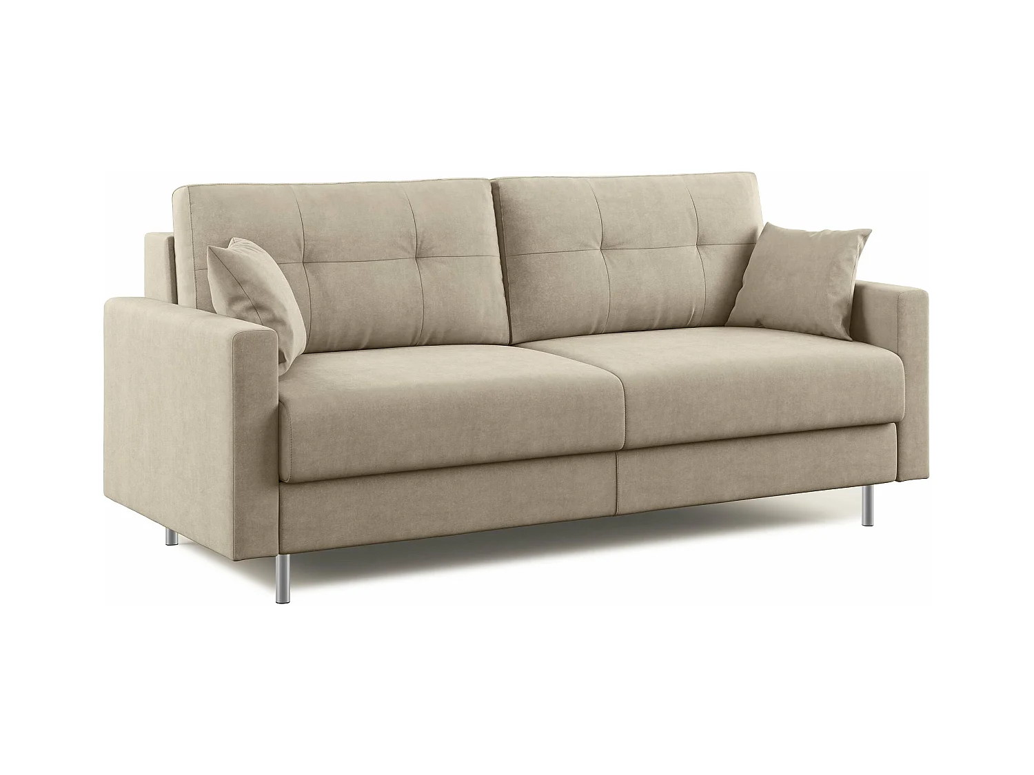 Megan Canapé convertible en microfibre détachable T11 208 cm (mat. 160x197) taupe