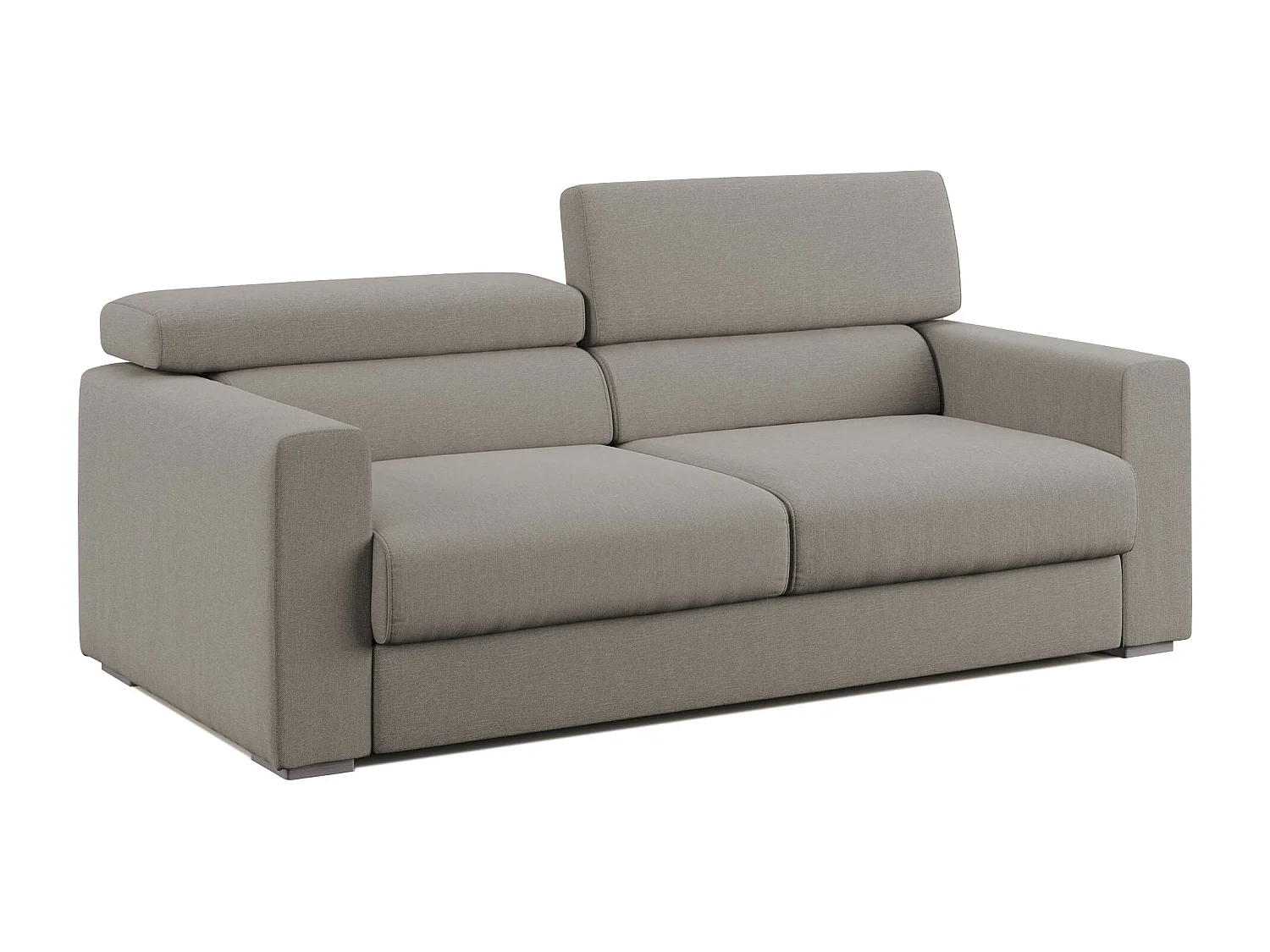 Dylan Divano con pouf estraibile 158 cm tortora
