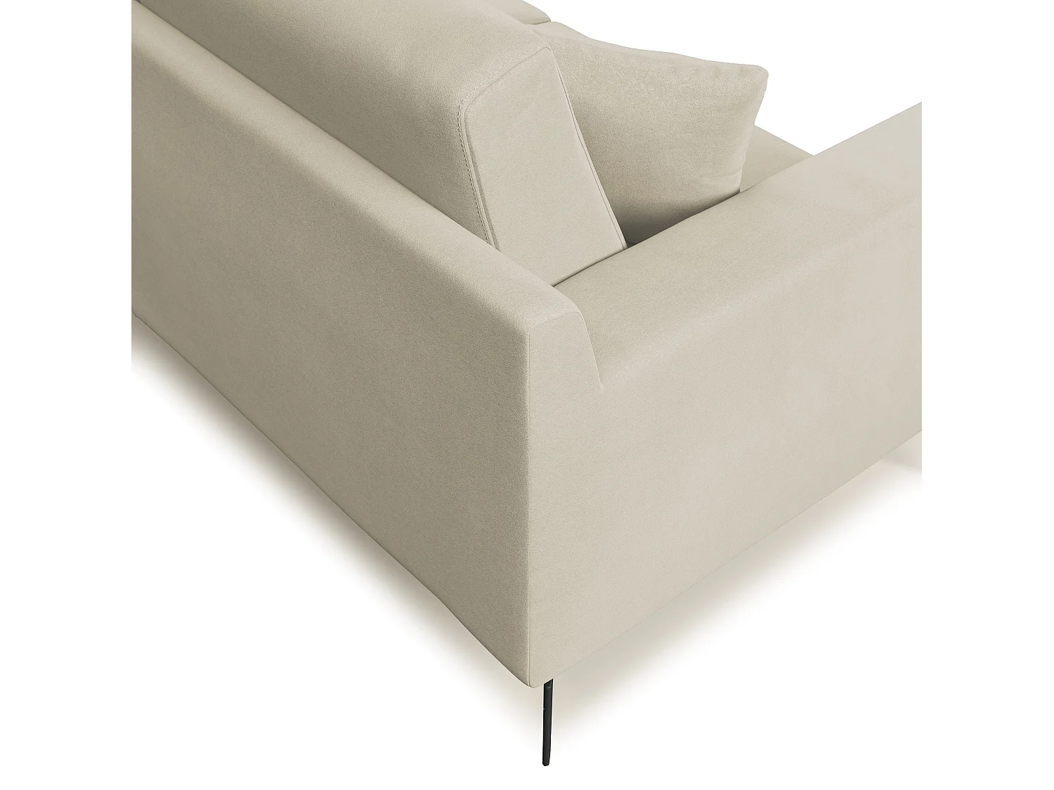 Prestige modernes Sofa aus abwaschbarer Mikrofaser T11 166 cm  creme