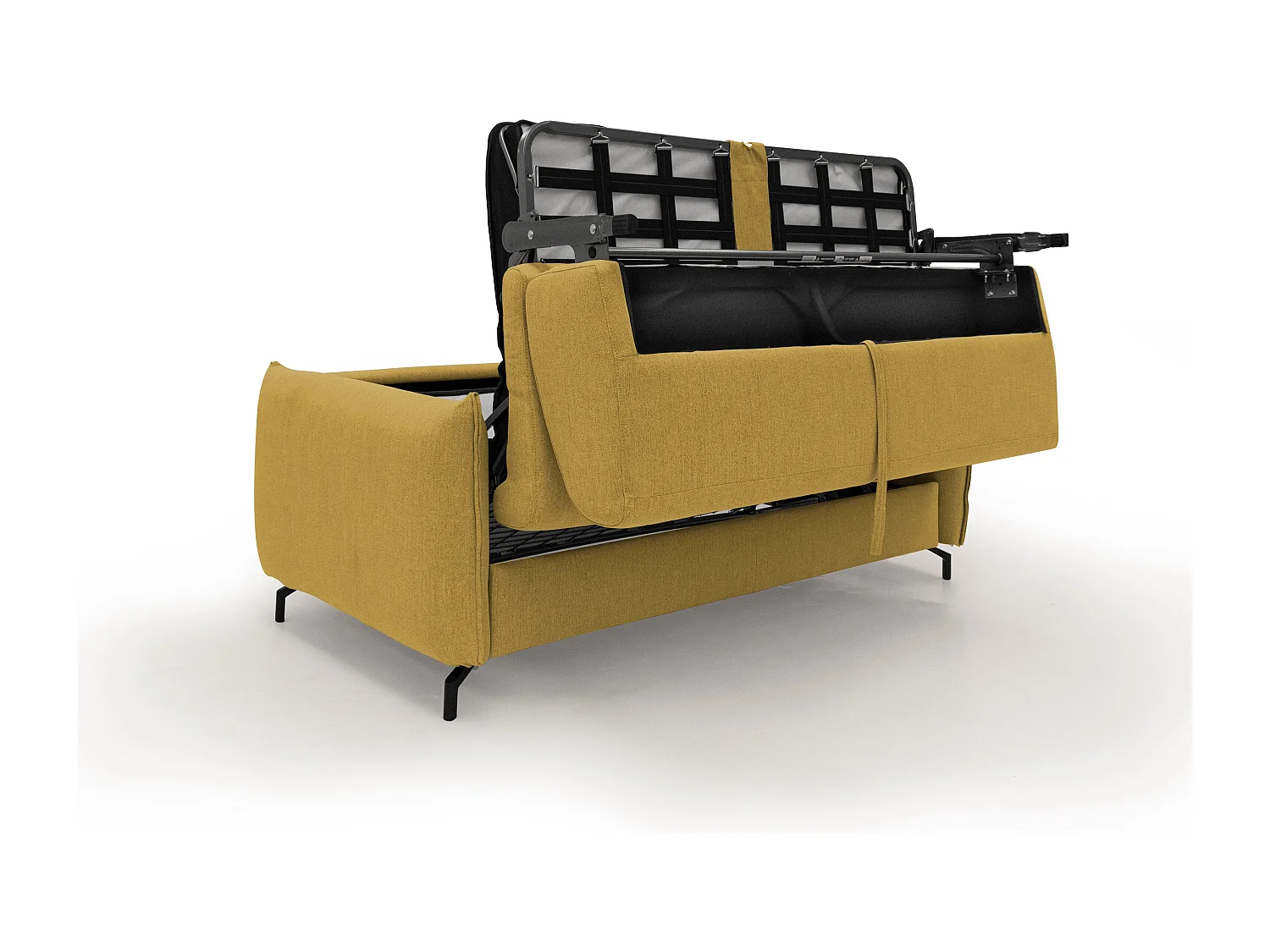 Scarlet Schlafsofa aus wasserfestem Baumwollmischgewebe T19 215 cm (mat.160x197) gelb