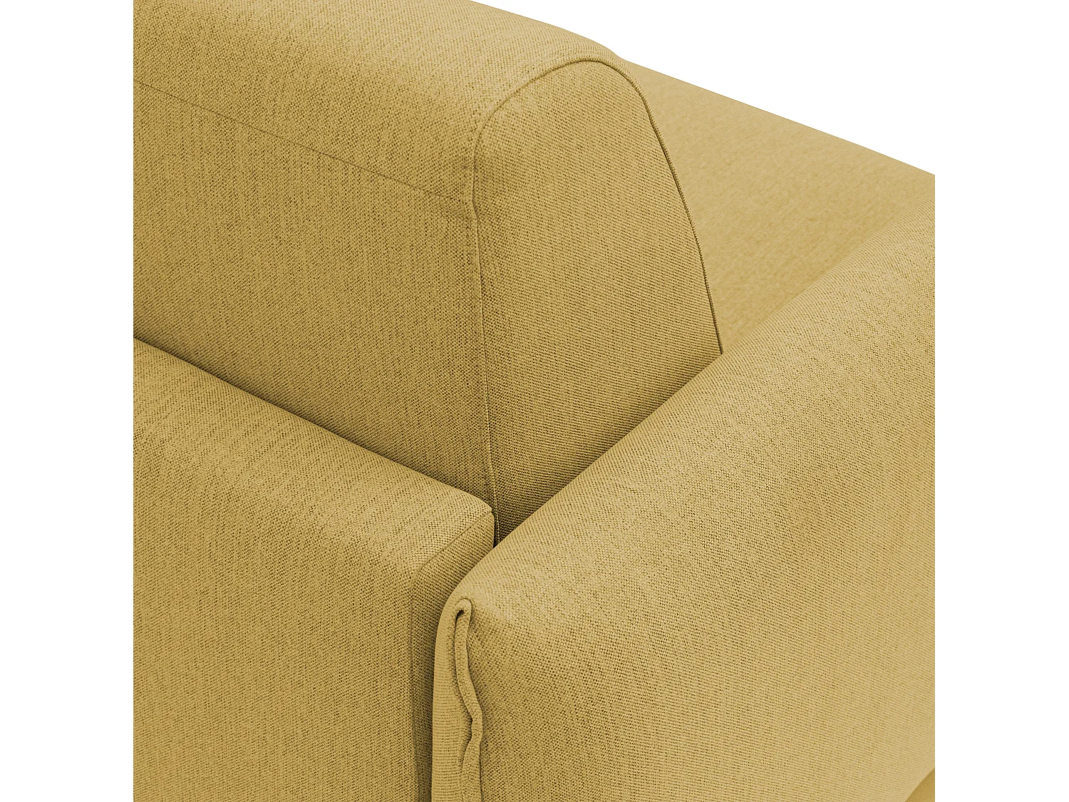 Scarlet Canapé lit convertible en tissu coton mixte imperméable T19 215 cm (mat.160x197) jaune