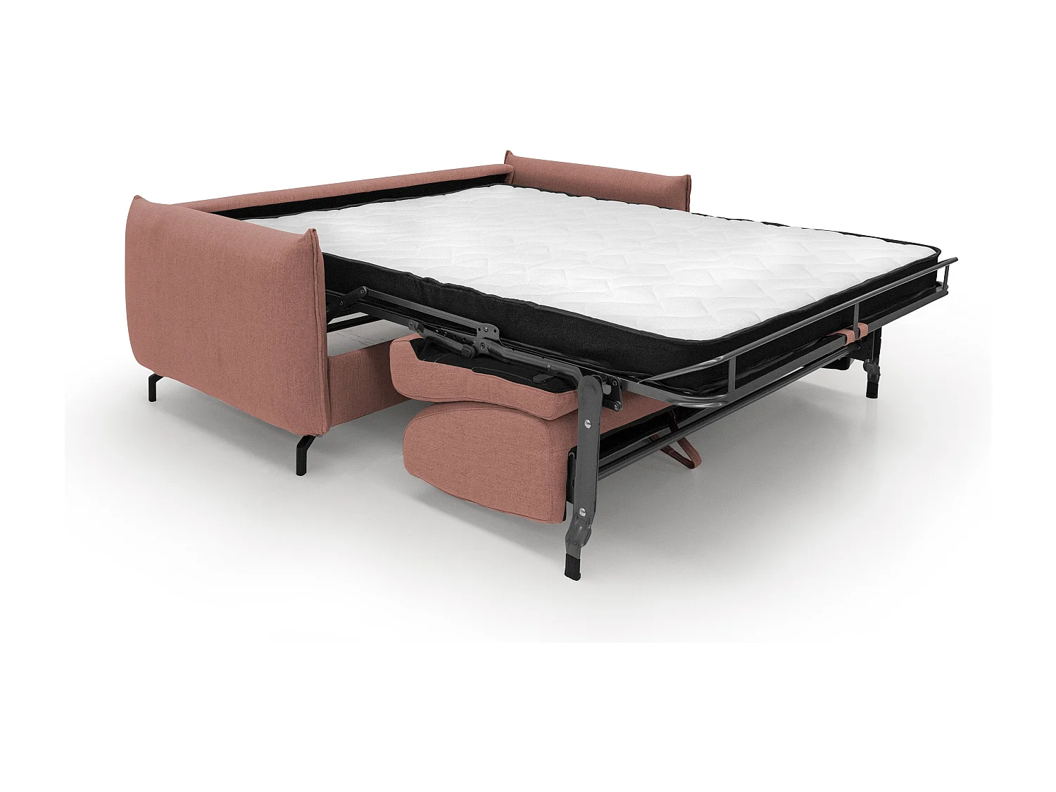 Scarlet Canapé lit convertible en tissu coton mixte imperméable T19 195 cm (mat.140x197) saumon