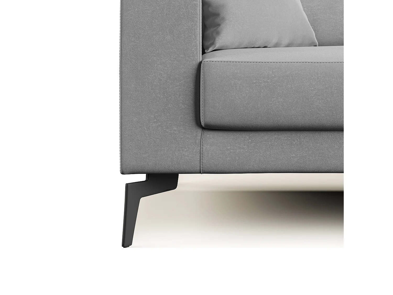Prestige modernes Sofa aus abwaschbarer Mikrofaser T11 206 cm  grau