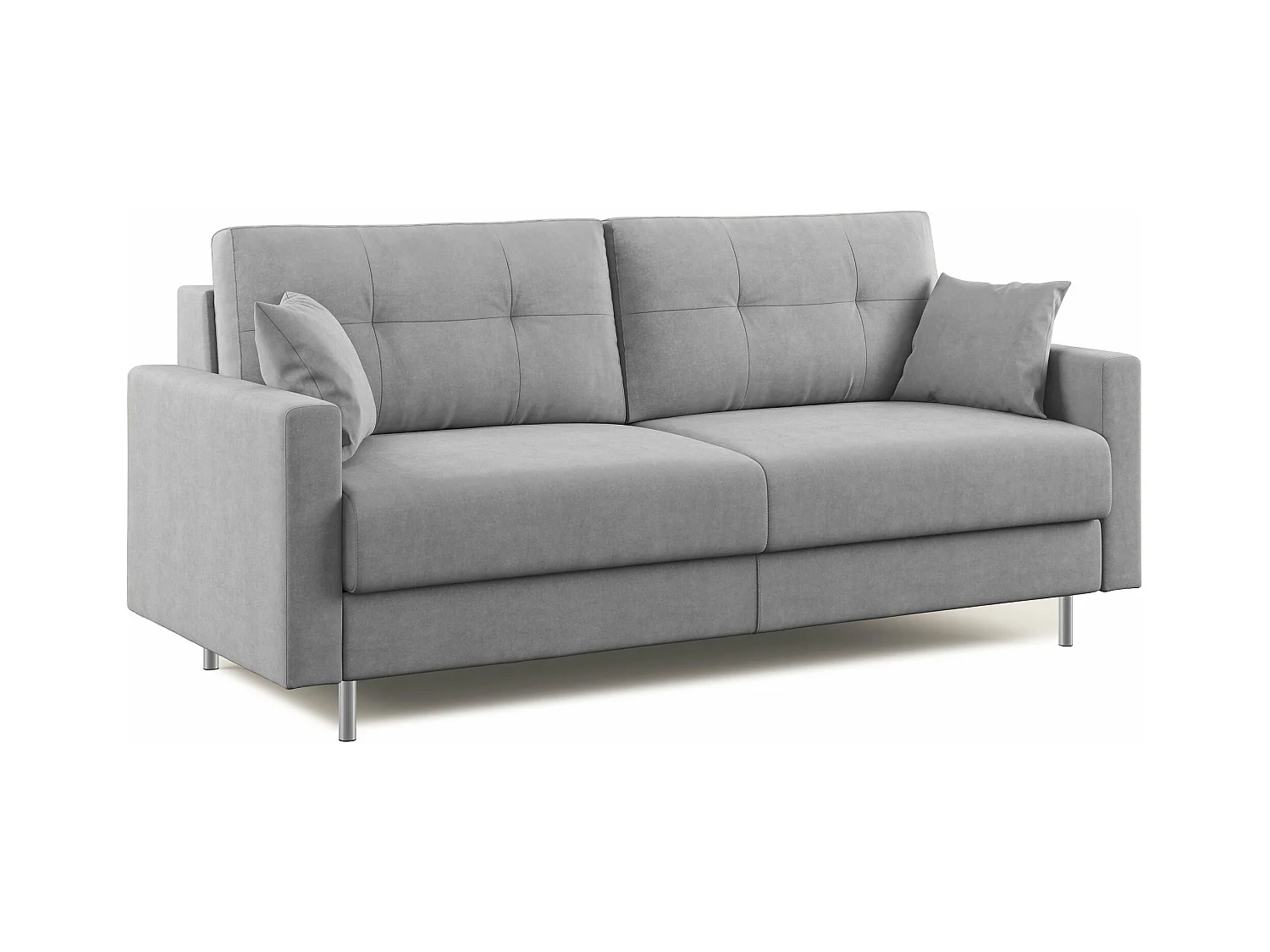 Megan Canapé convertible en microfibre détachable T11 168 cm (mat. 120x197) gris