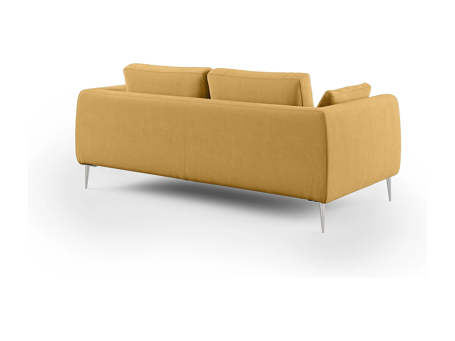 Plano modernes Sofa aus abwaschbarer technischer Mikrofaser T11 216 cm gelb