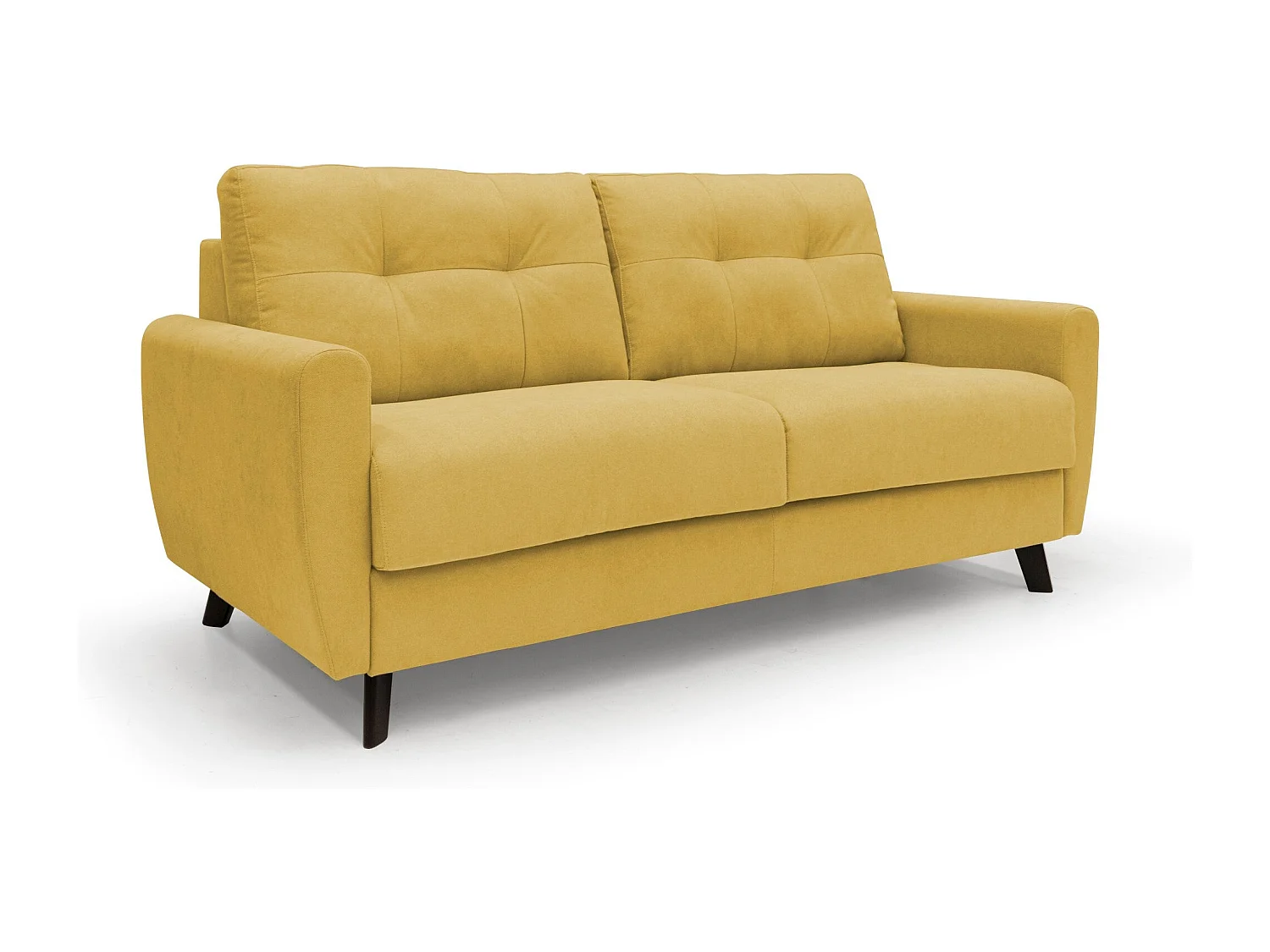 Callisto Sofá cama convertible de tela suave e impermeable 208 cm (mat. 160x197) Amarillo