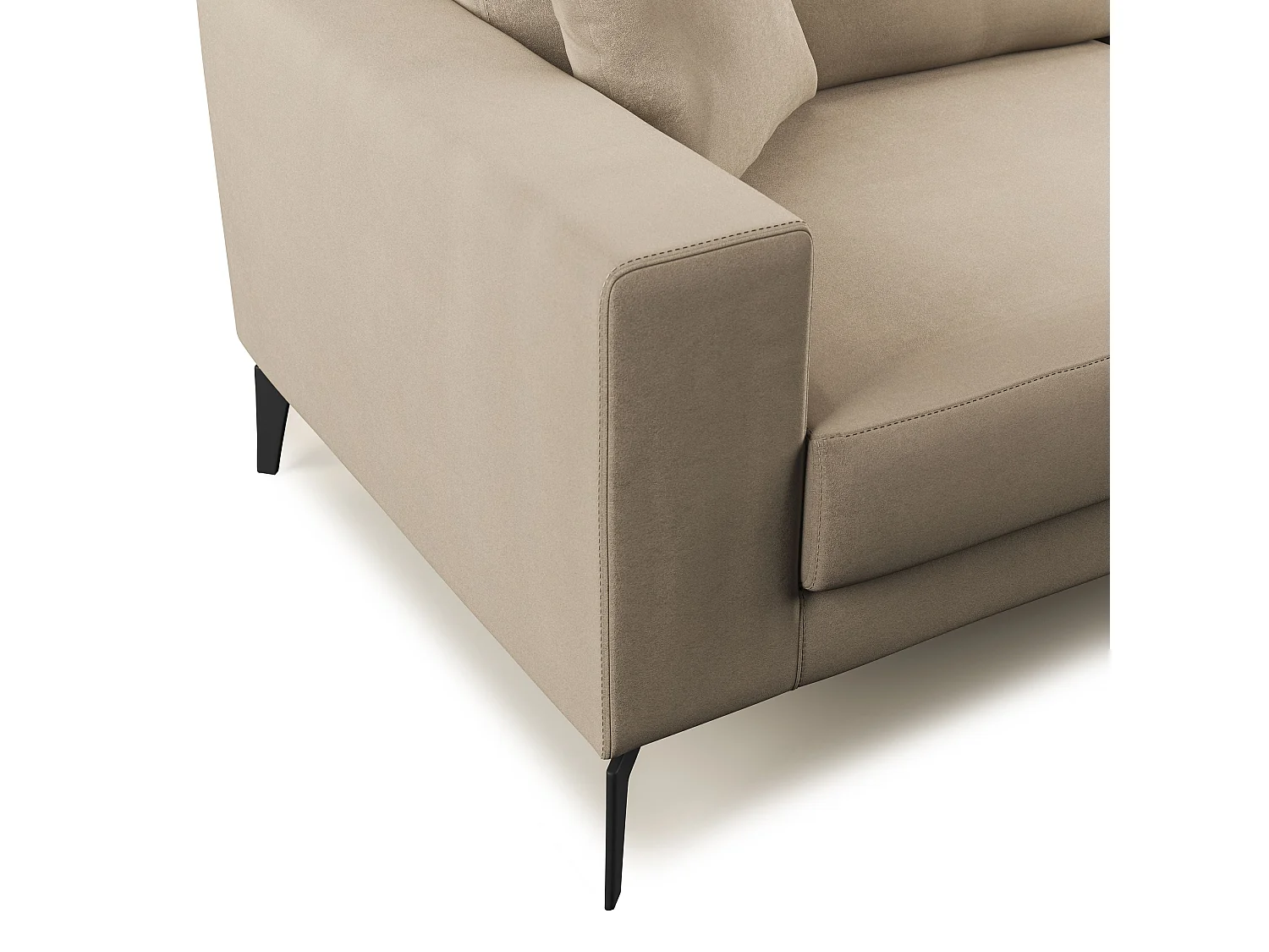 Prestige Canapé moderne en microfibre détachable T11 206 cm  taupe