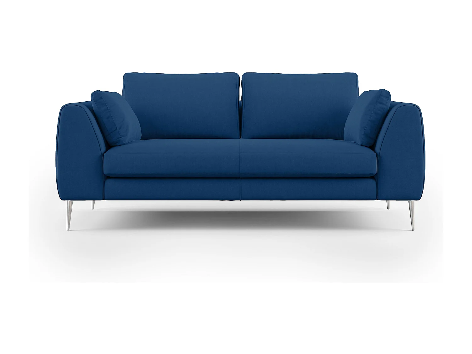 Plano modernes Sofa aus abwaschbarer technischer Mikrofaser T11 196 cm blau